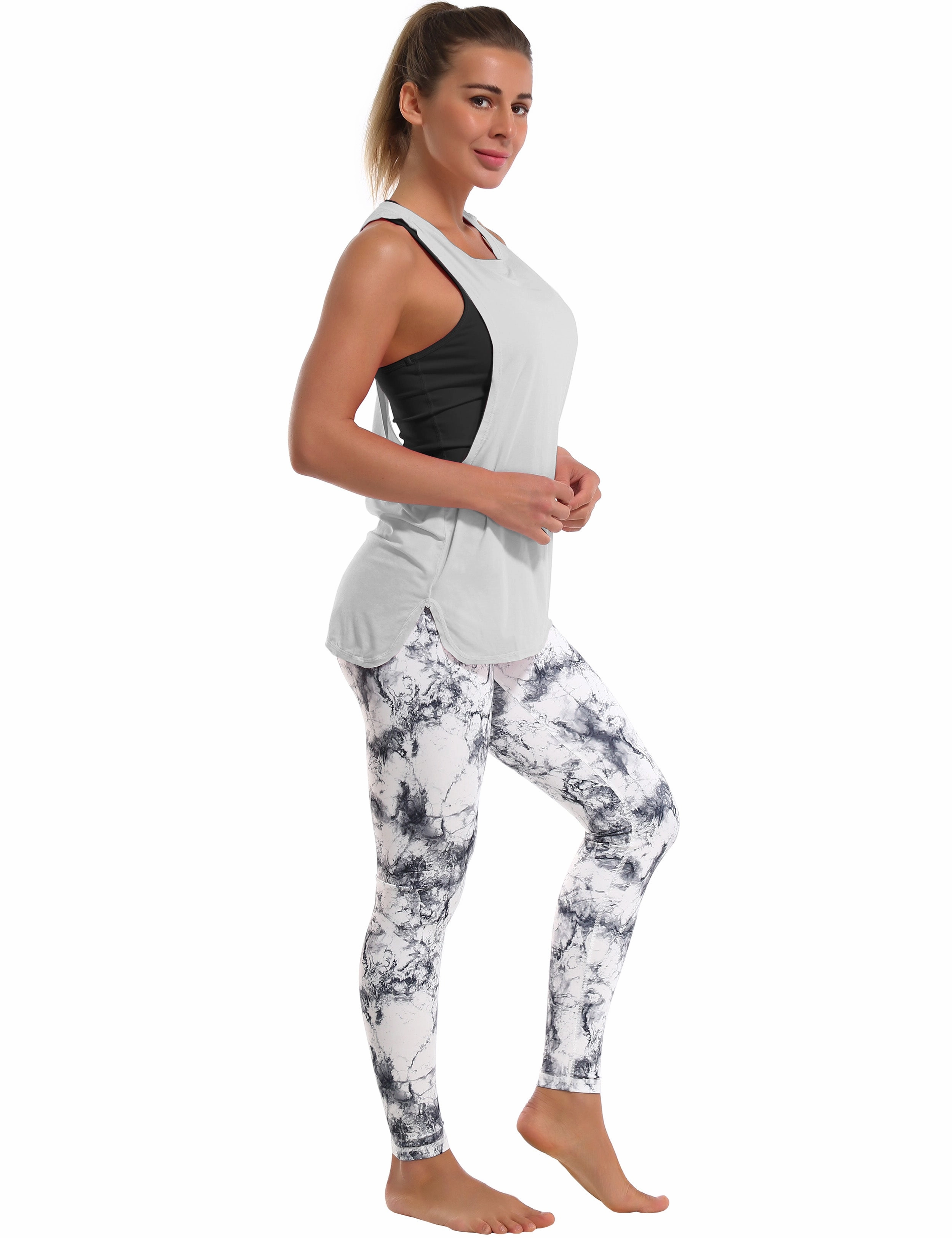 Low Cut Loose Fit Tank Top lightgray_Jogging