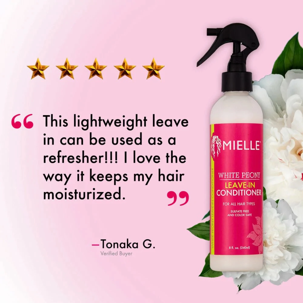 Mielle White Peony Leave-In Conditioner For All Hair Types - 8 oz