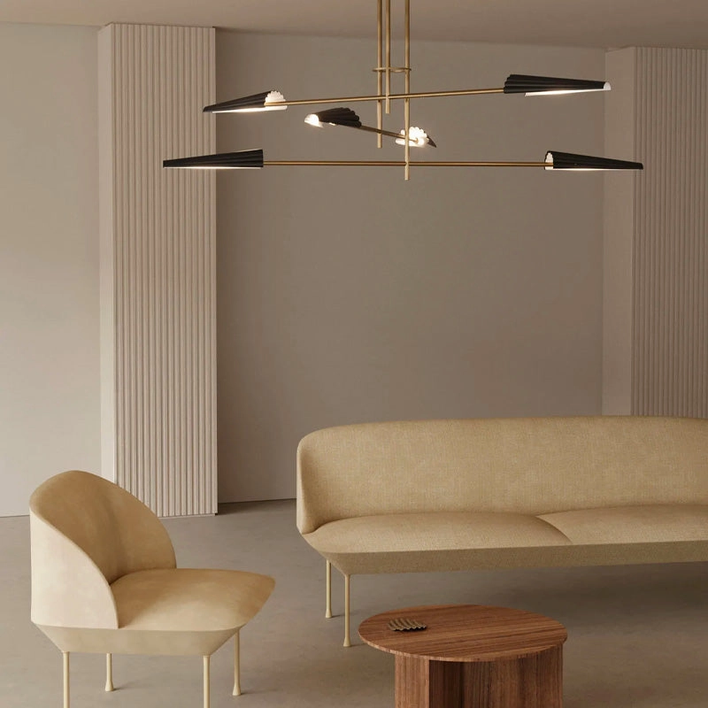 Modern Corrugated Steel Chandelier