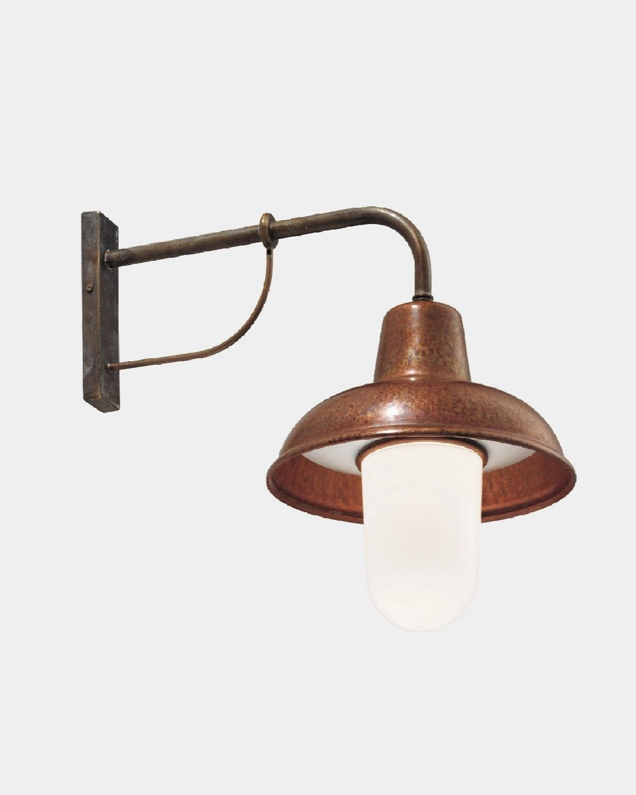 Modern Italian Brass & Copper Outdoor Wall Light
