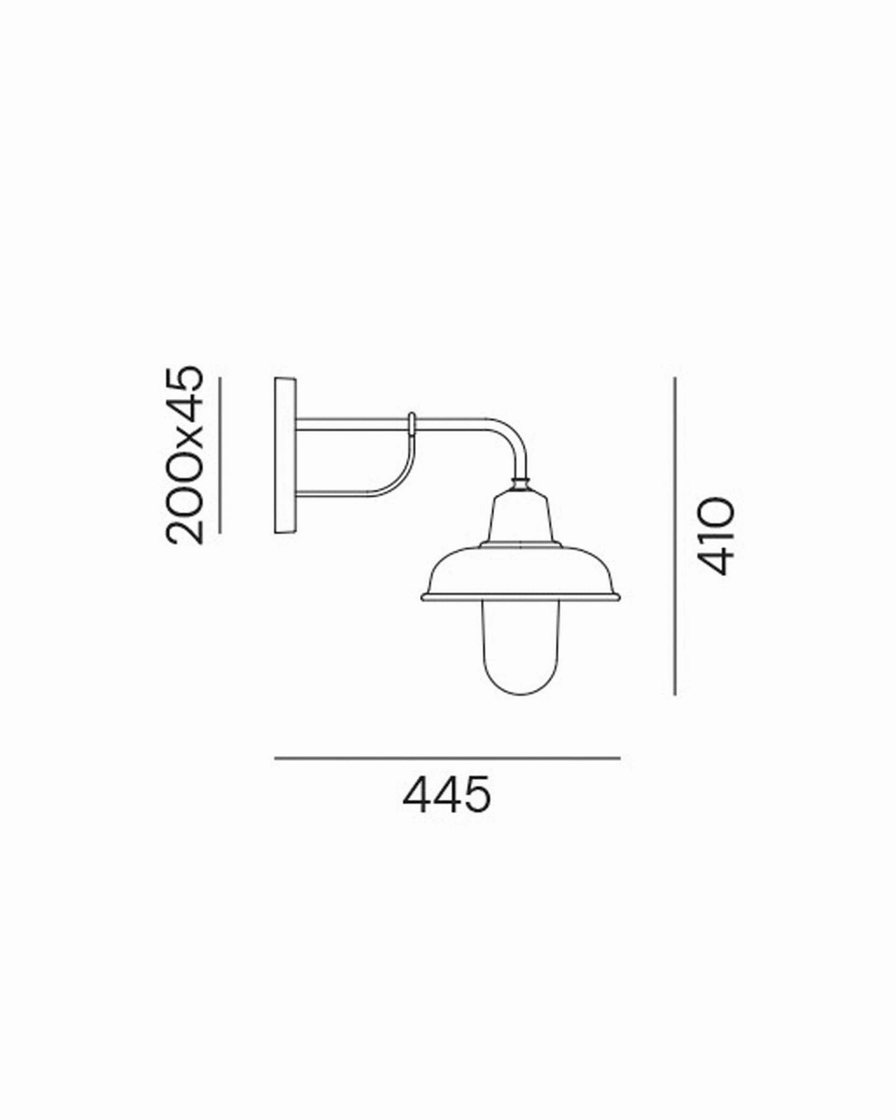 Modern Italian Brass & Copper Outdoor Wall Light