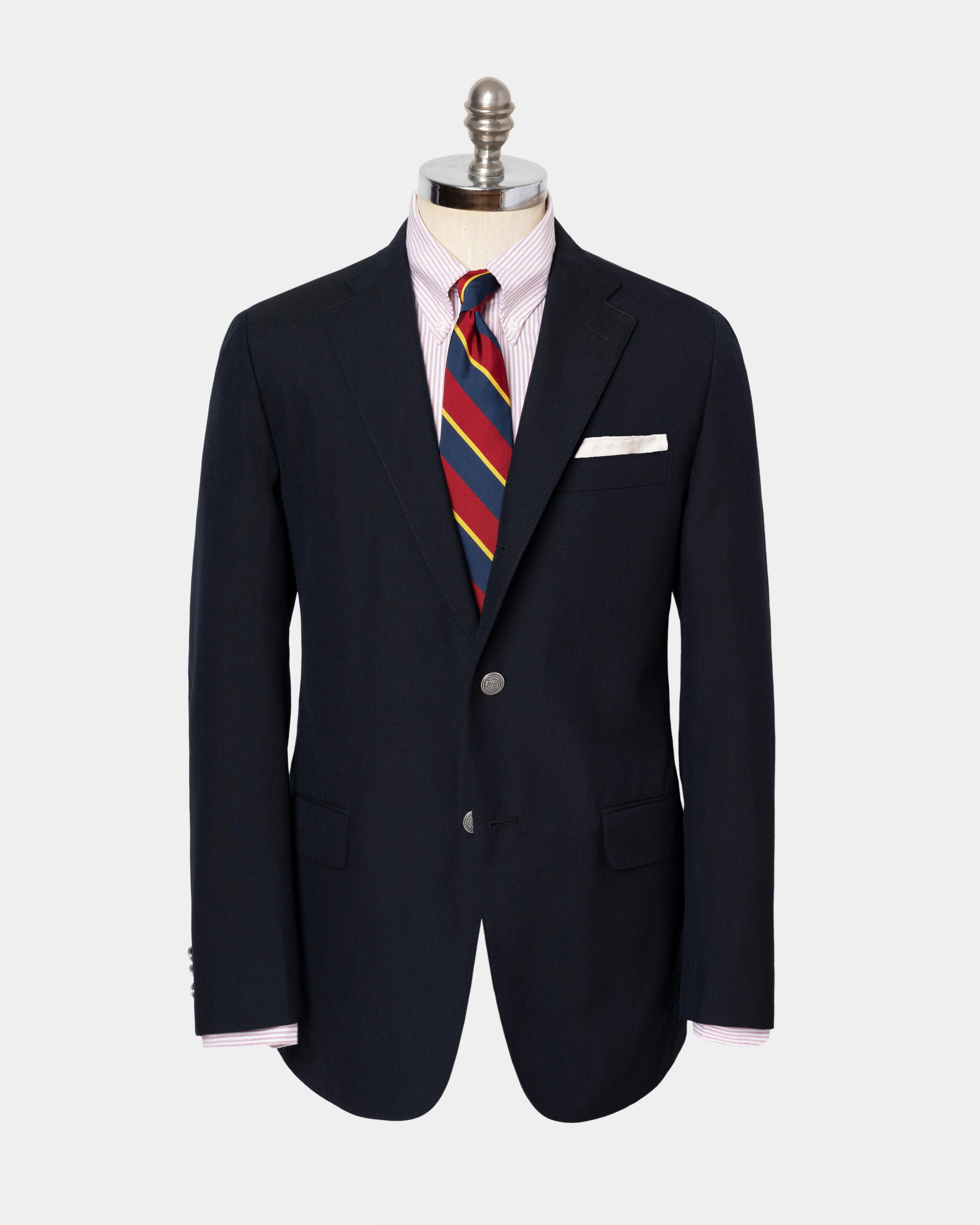 NAVY SOLID AIR WEAVE BLAZER