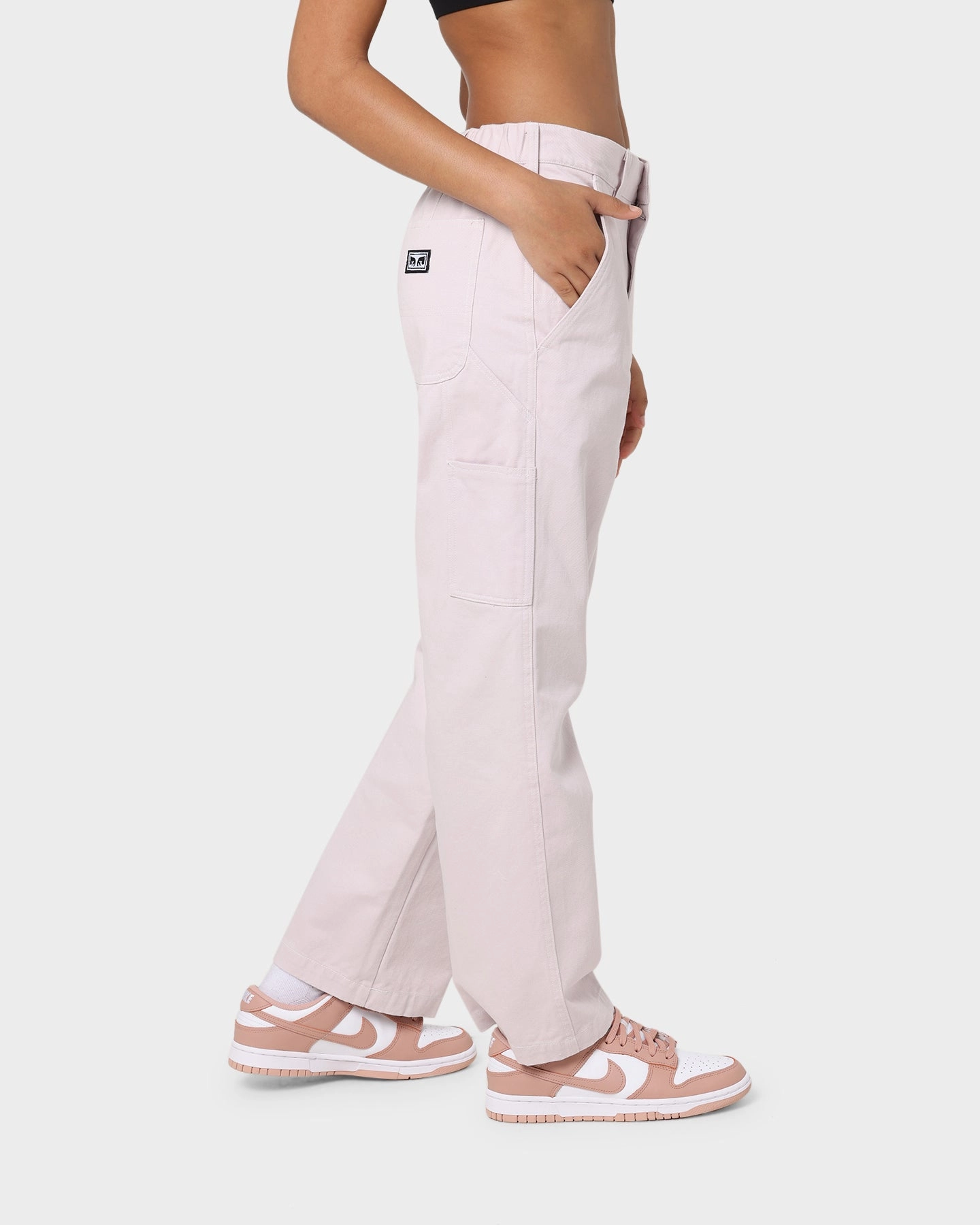 Obey Women's Brighton Carpenter Pants Purple Paste