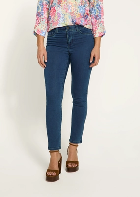 Olivia Slim Ankle Denim, Dark Indigo