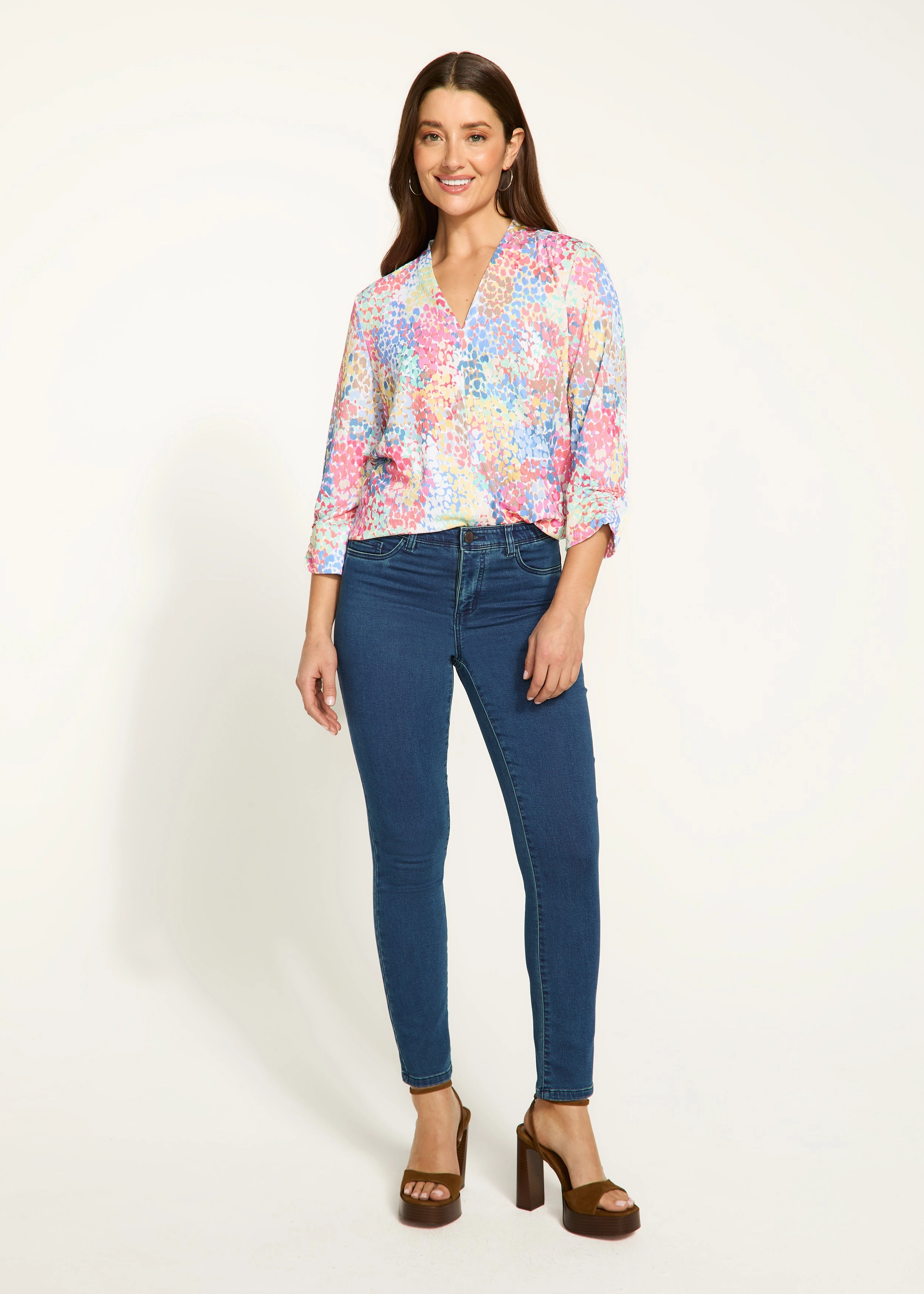Olivia Slim Ankle Denim, Dark Indigo