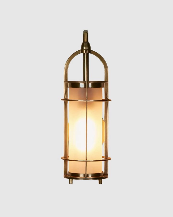 Outdoor Modern Caged Wall Light