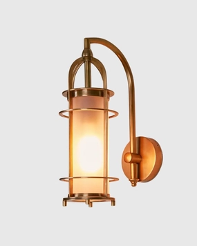 Outdoor Modern Caged Wall Light
