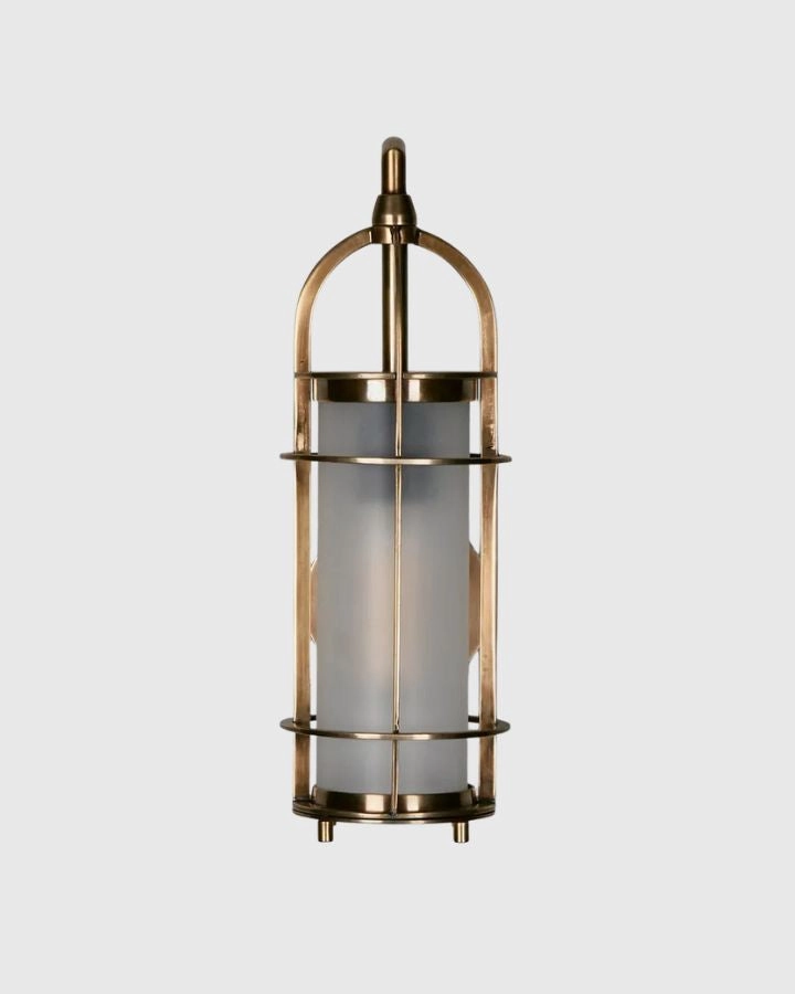 Outdoor Modern Caged Wall Light