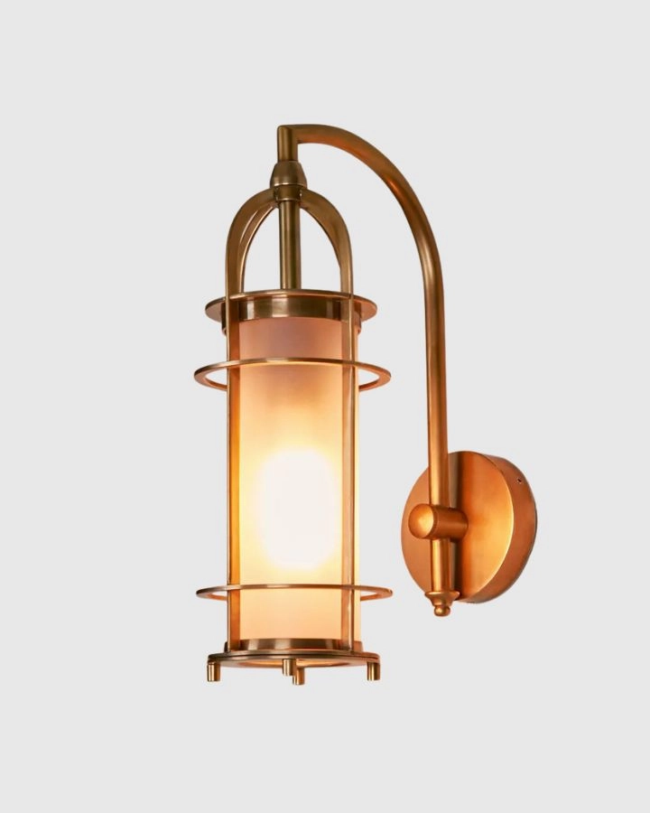 Outdoor Modern Caged Wall Light