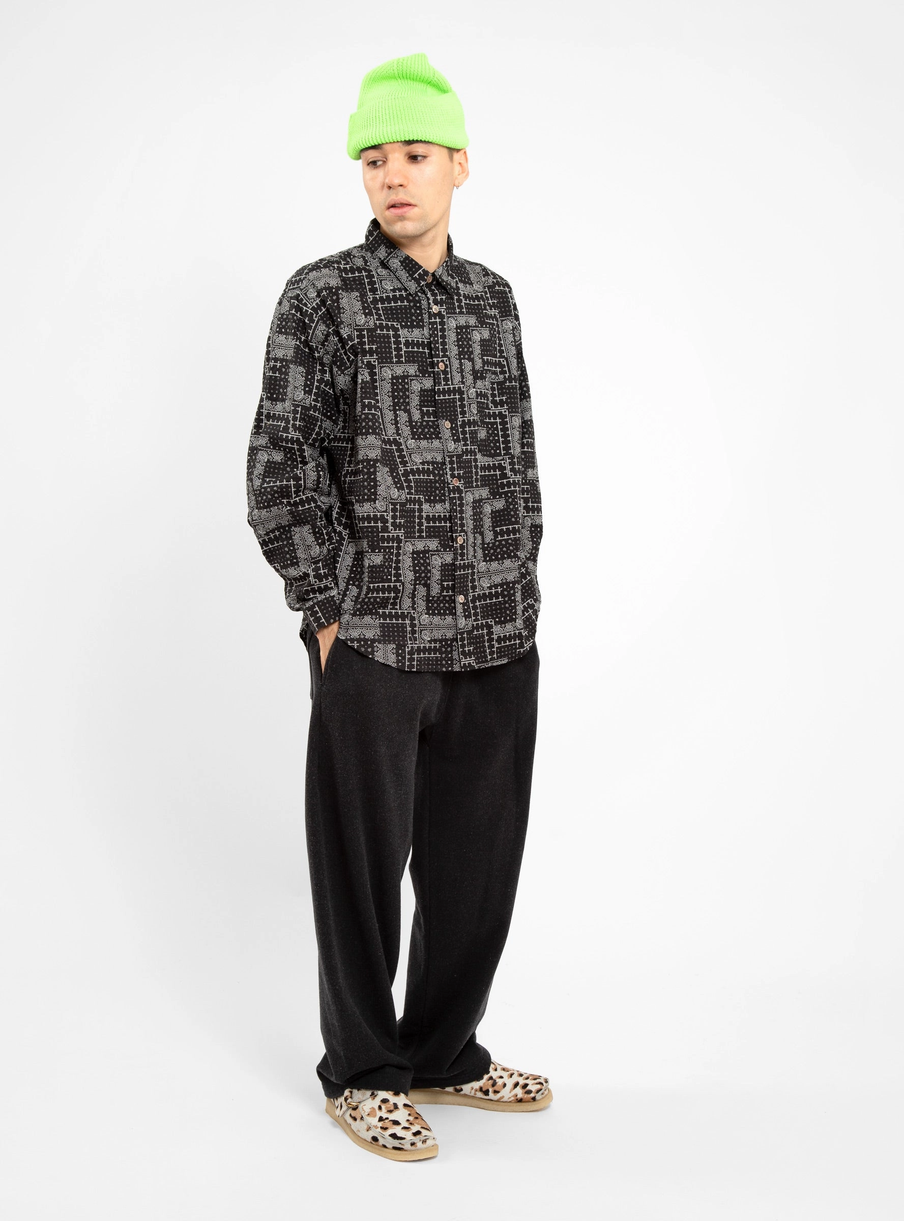 Paisley Easy Shirt Black