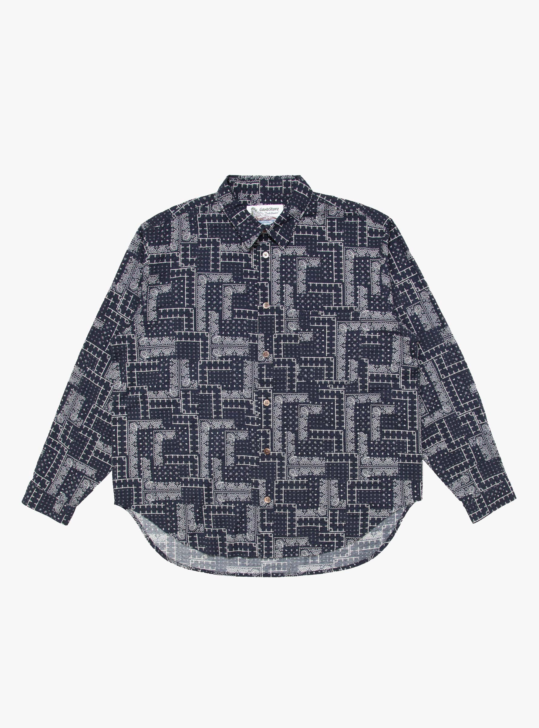 Paisley Easy Shirt Navy