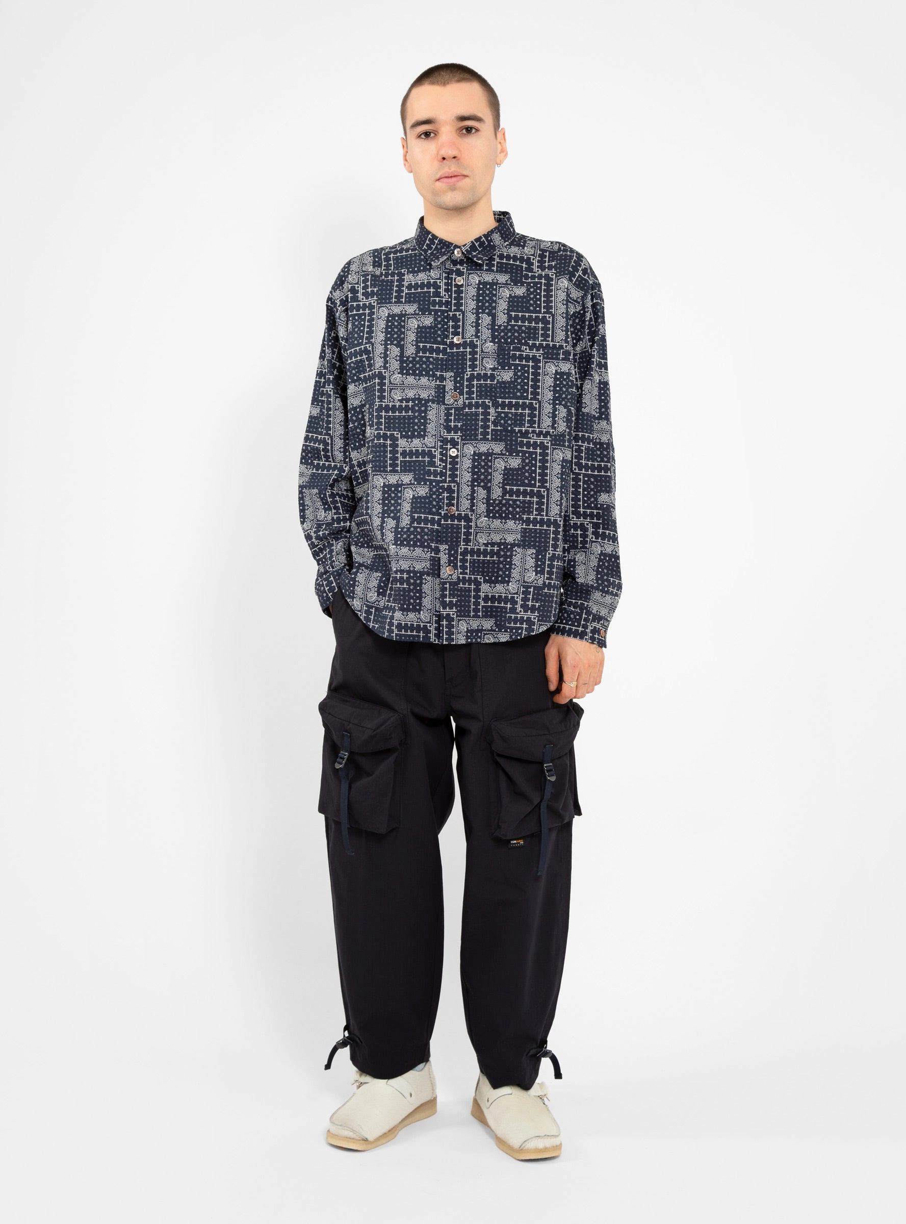 Paisley Easy Shirt Navy