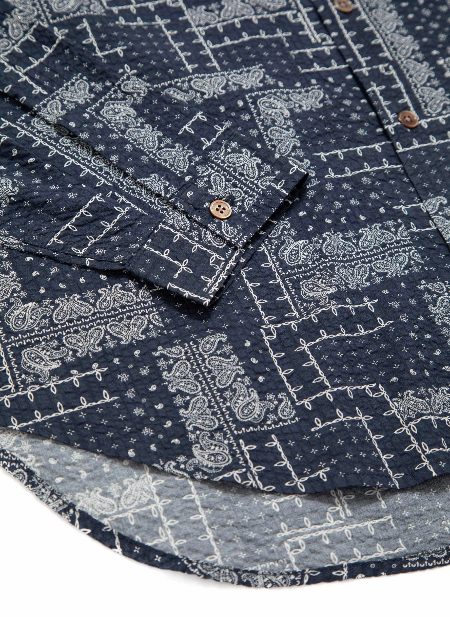Paisley Easy Shirt Navy