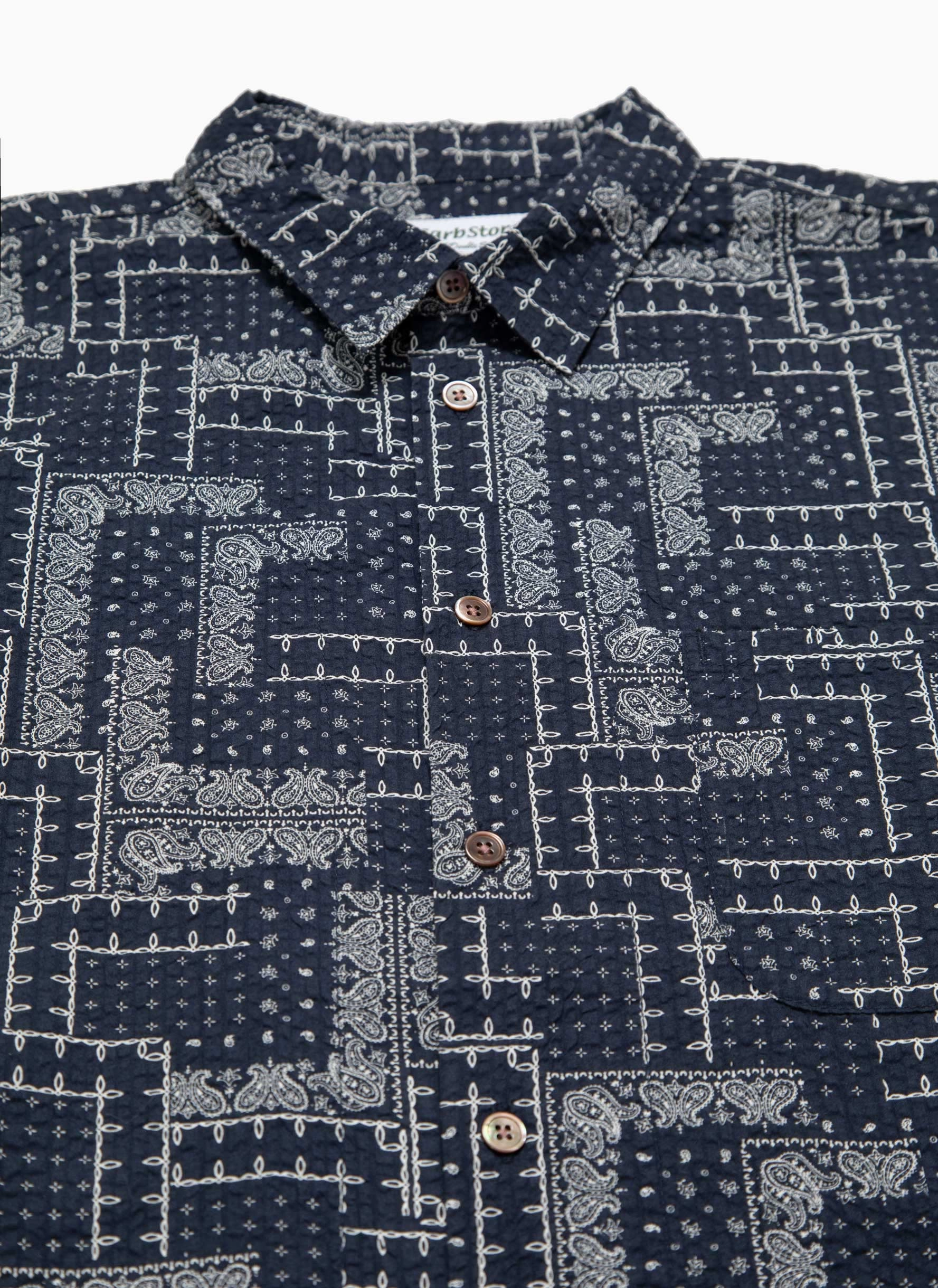 Paisley Easy Shirt Navy