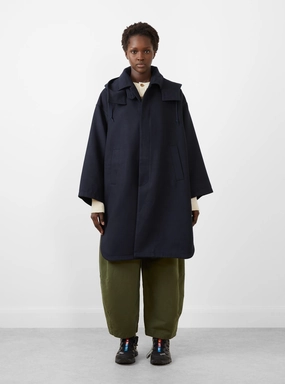Pemel Dutch Hooded Coat Navy