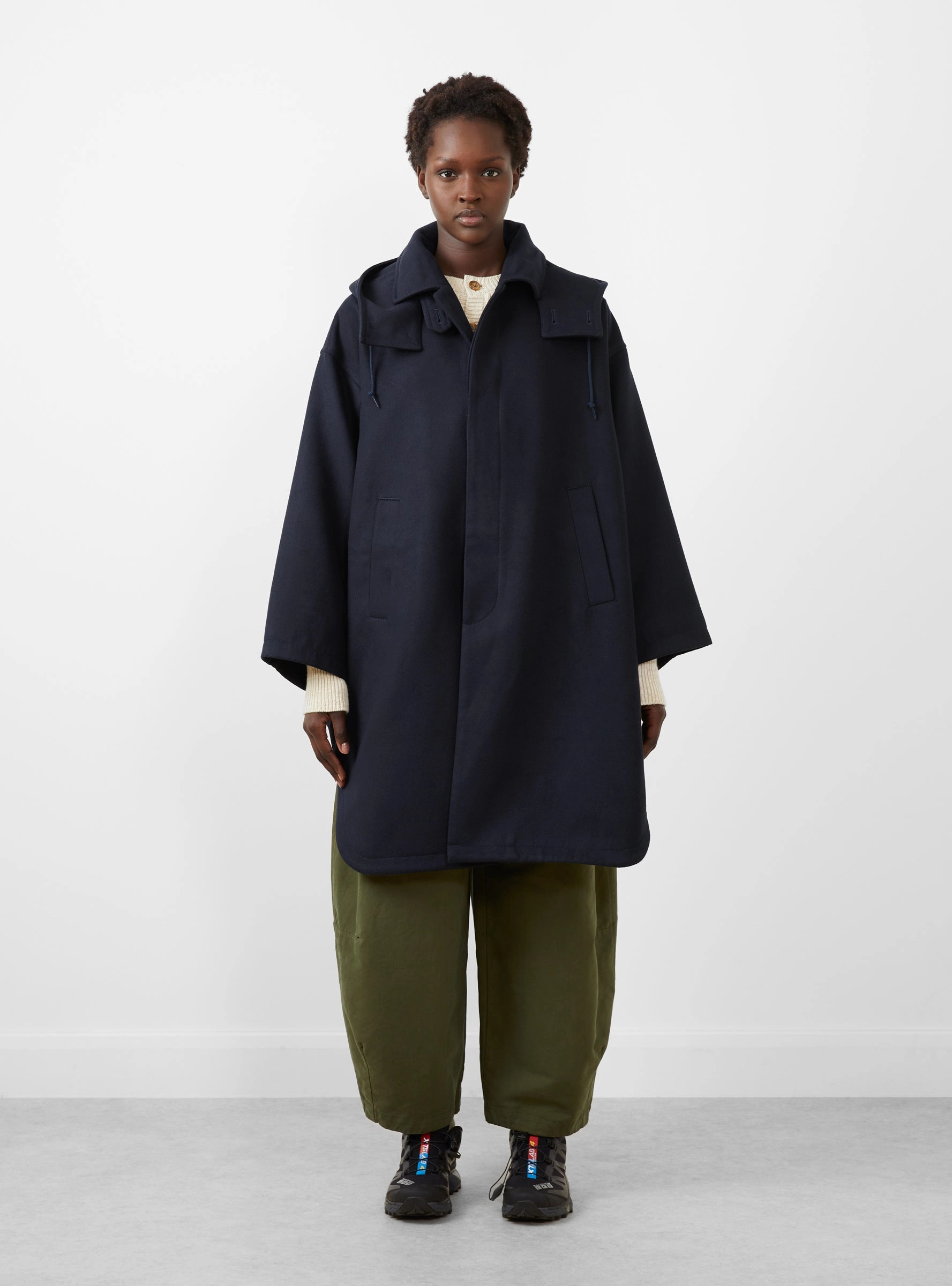 Pemel Dutch Hooded Coat Navy