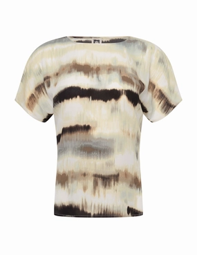 Plus Short Sleeve Blouse With Bateau Neckline