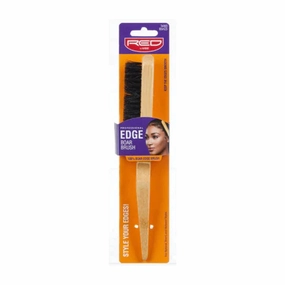 Professional 100% Boar Edge Brush for Natural. Short & Relaxed Styles- Red by Kiss [HH65]