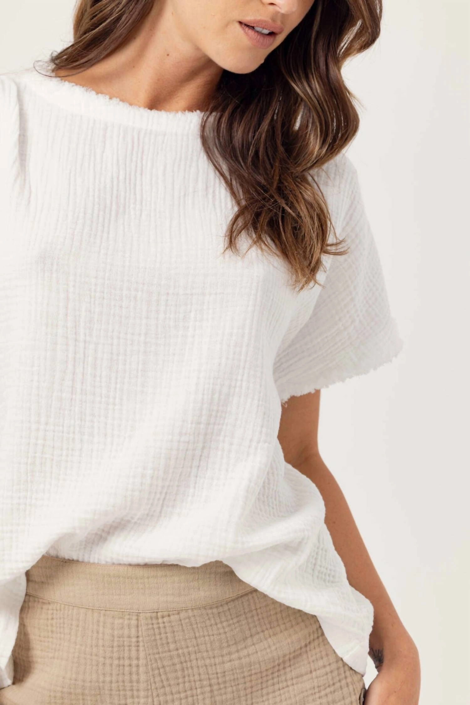 Rhianna Oversized Top In White