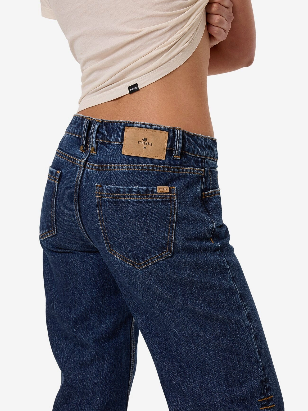 Saskia Low Rise Straight Jean - Rinsed Ink