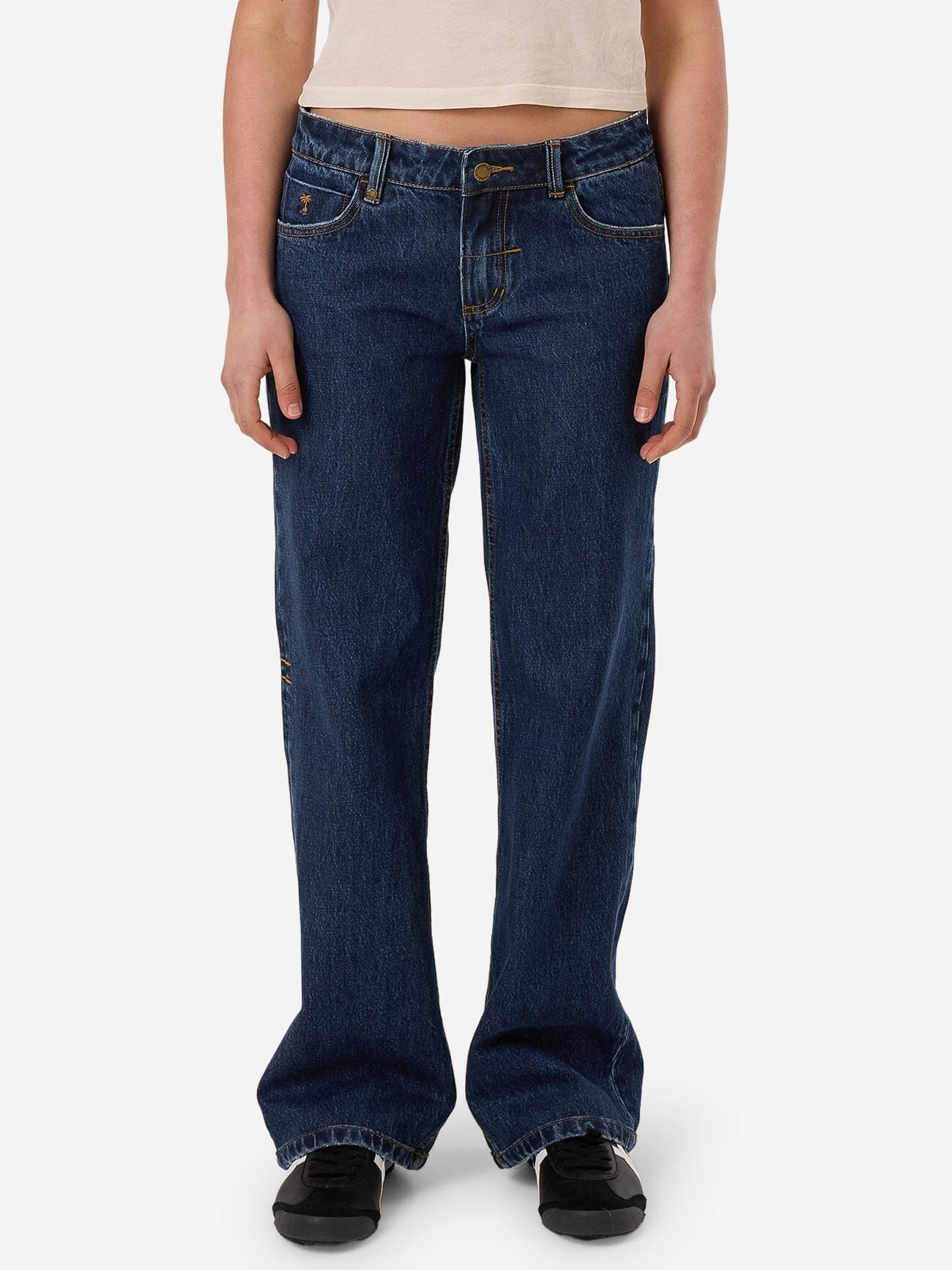 Saskia Low Rise Straight Jean - Rinsed Ink