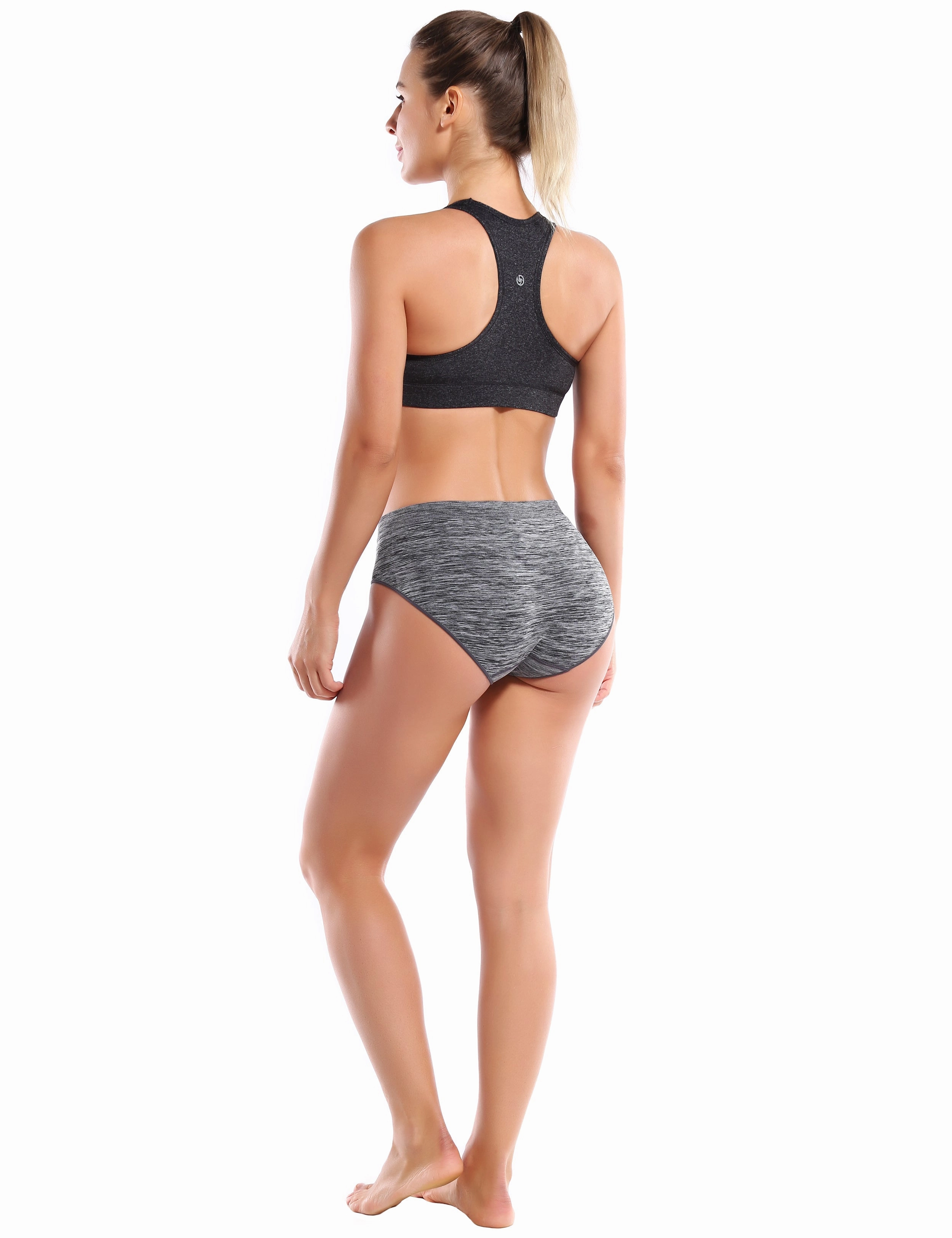 Seamless Sports Bikini Underwear heathercharcoal_Pilates