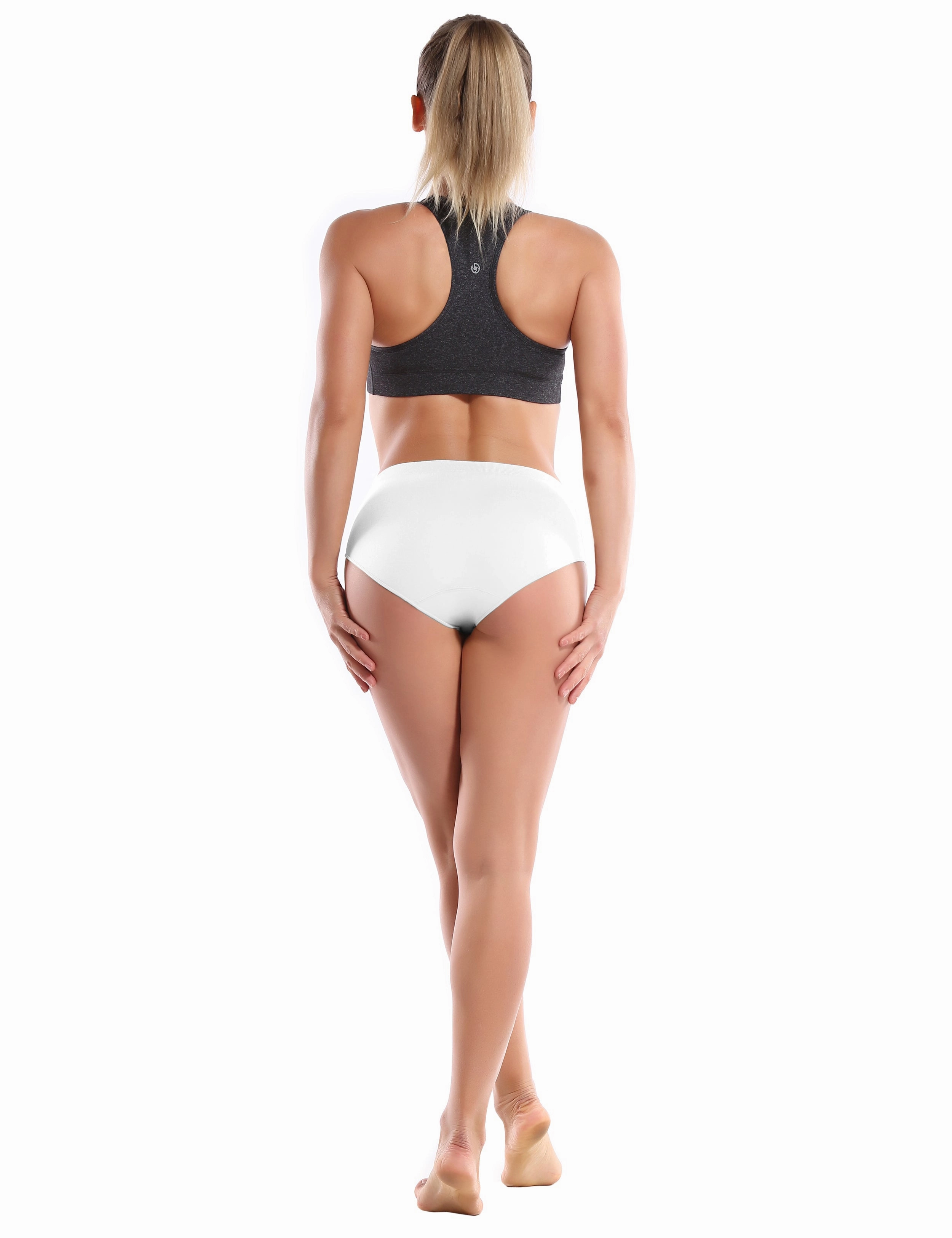 Seamless Sports Bikini Underwear white_Running