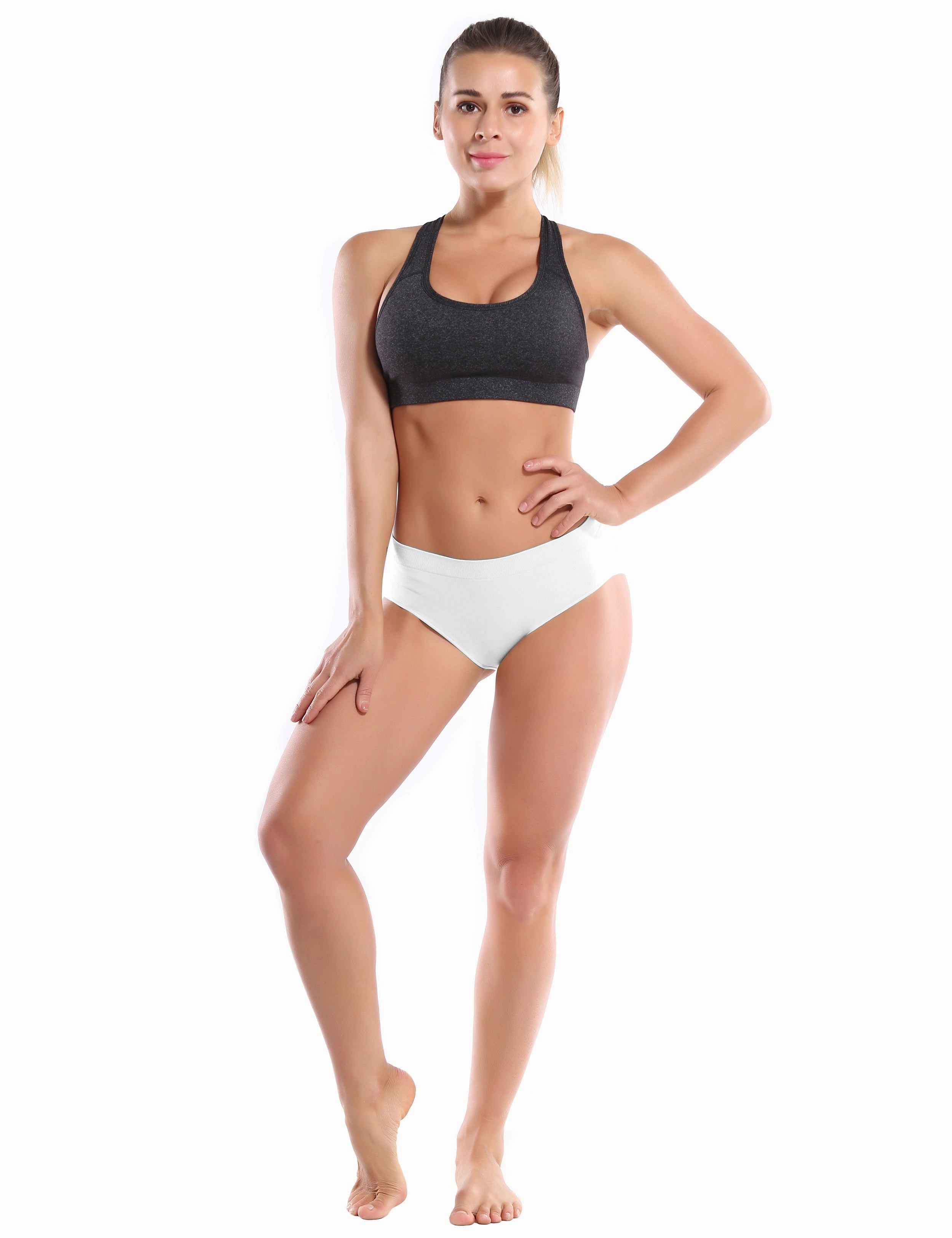 Seamless Sports Bikini Underwear white_Running