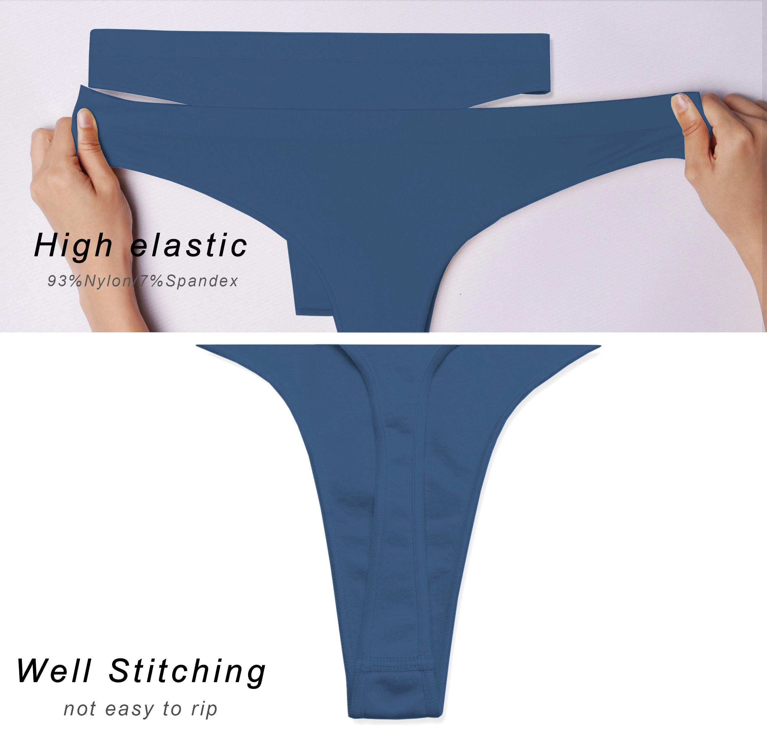 Seamless Sports Thongs Underwear darknavy_yogastudio
