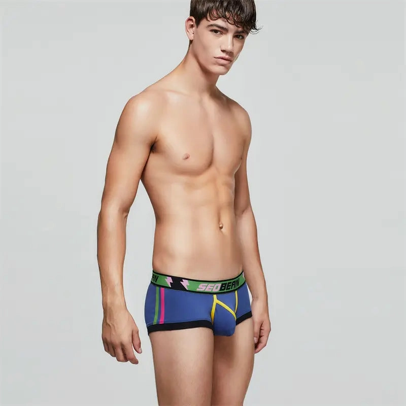Seobean Men's Breathable Boxer Briefs - U-Pouch Design for Ultimate Comfort 00206