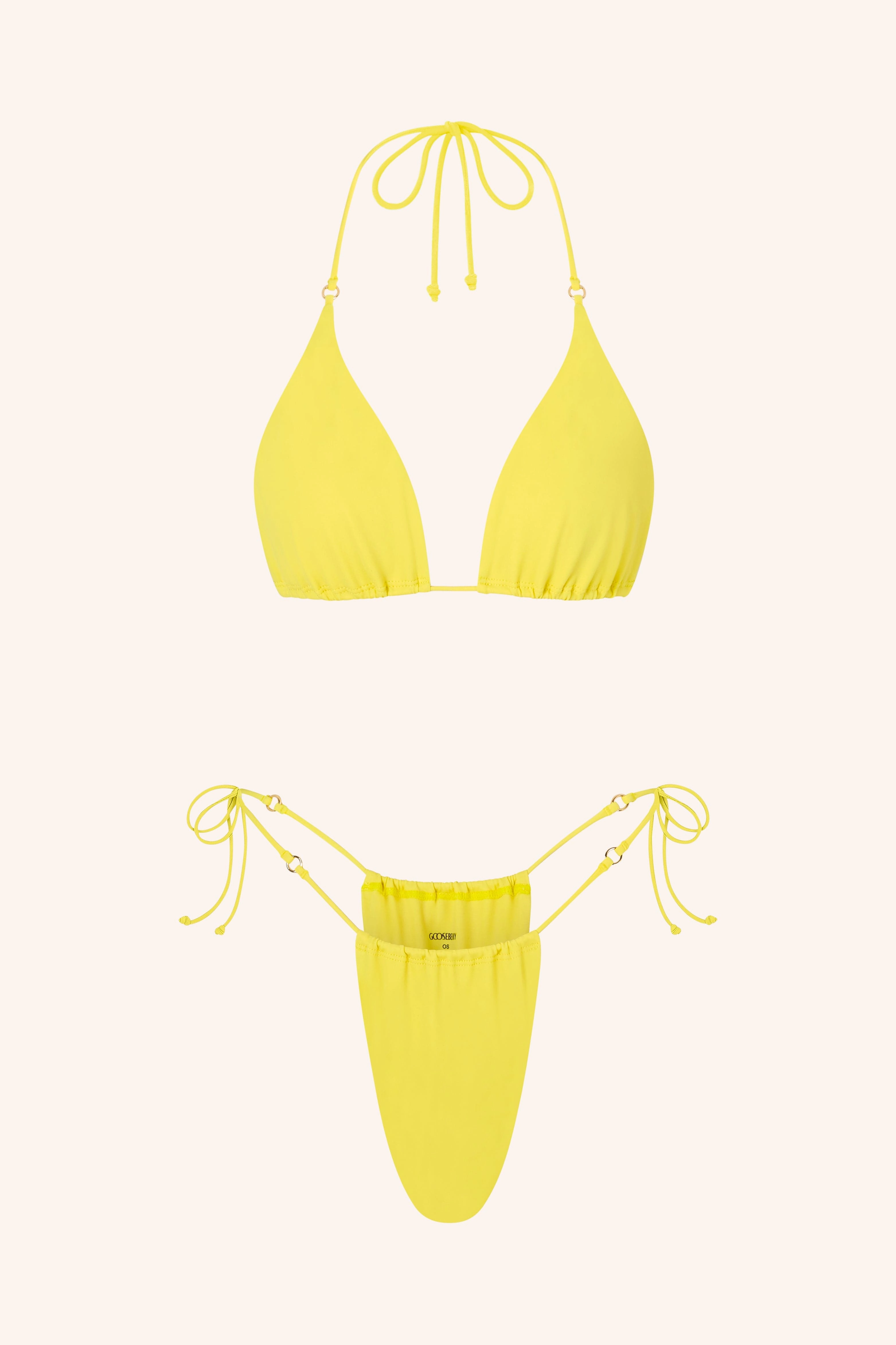 Side Tie Bikini Briefs Aquamarine