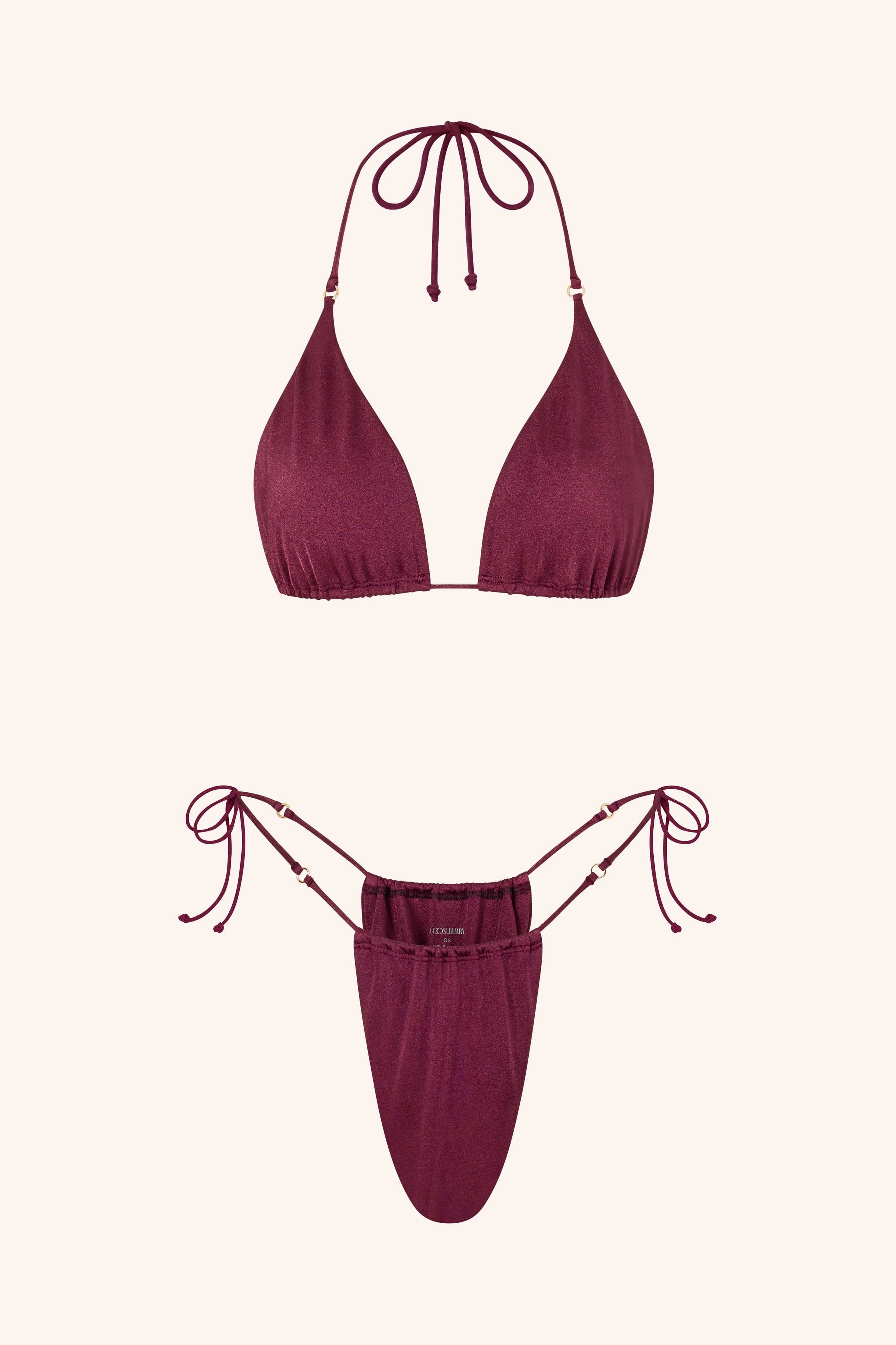 Side Tie Bikini Briefs Baby Pink