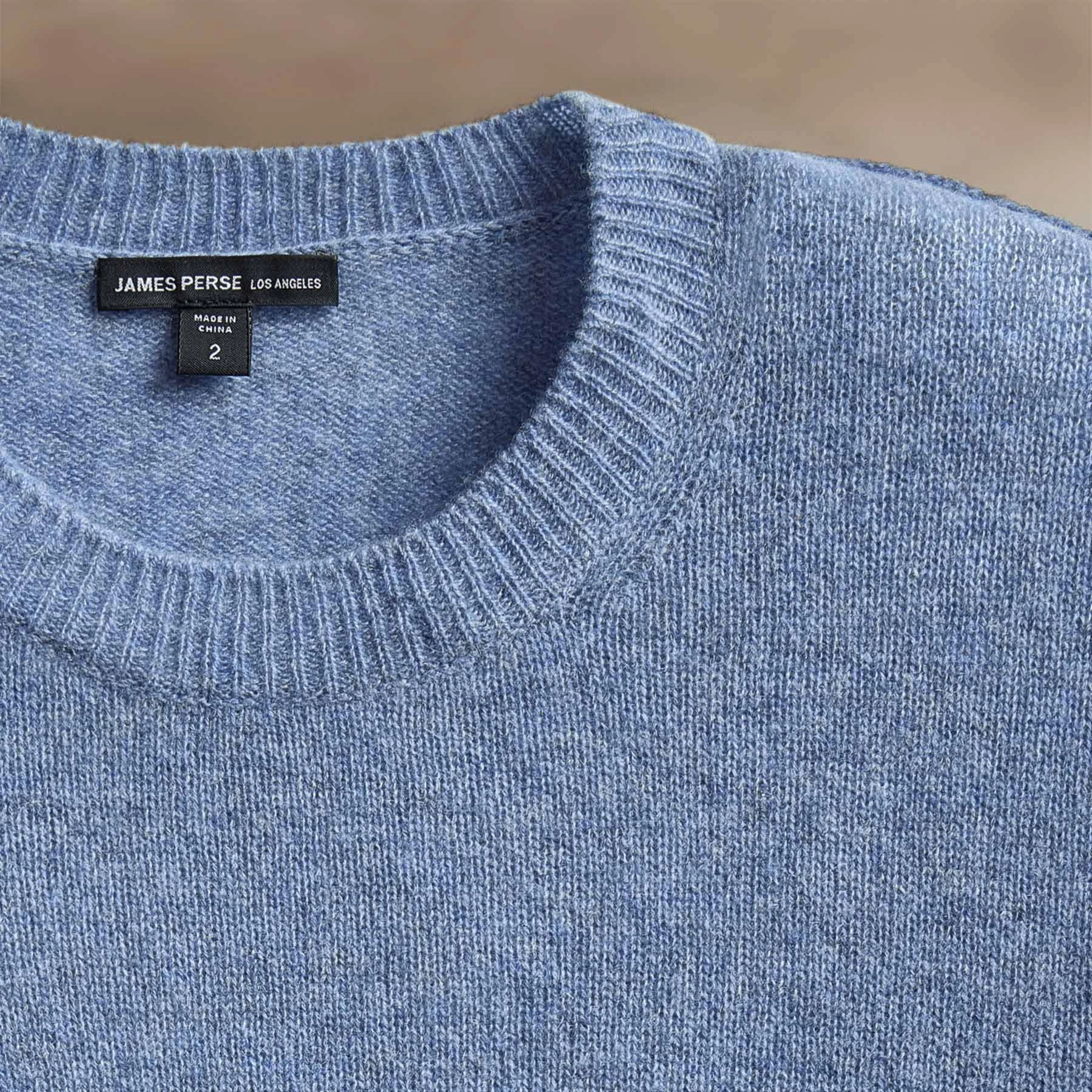 Soft Featherweight Cashmere Crew - Blue Sky