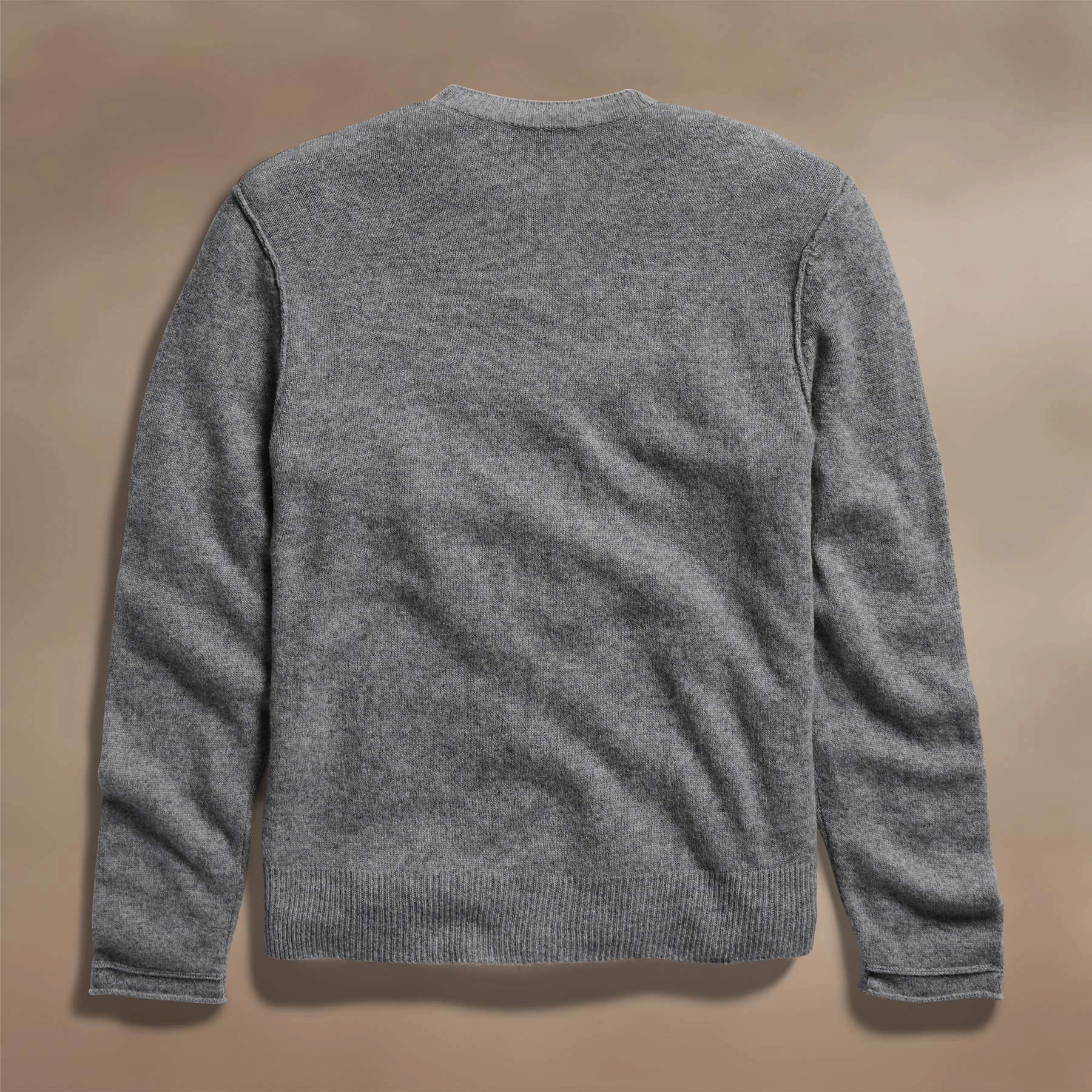 Soft Featherweight Cashmere Crew - Mid Heather Grey
