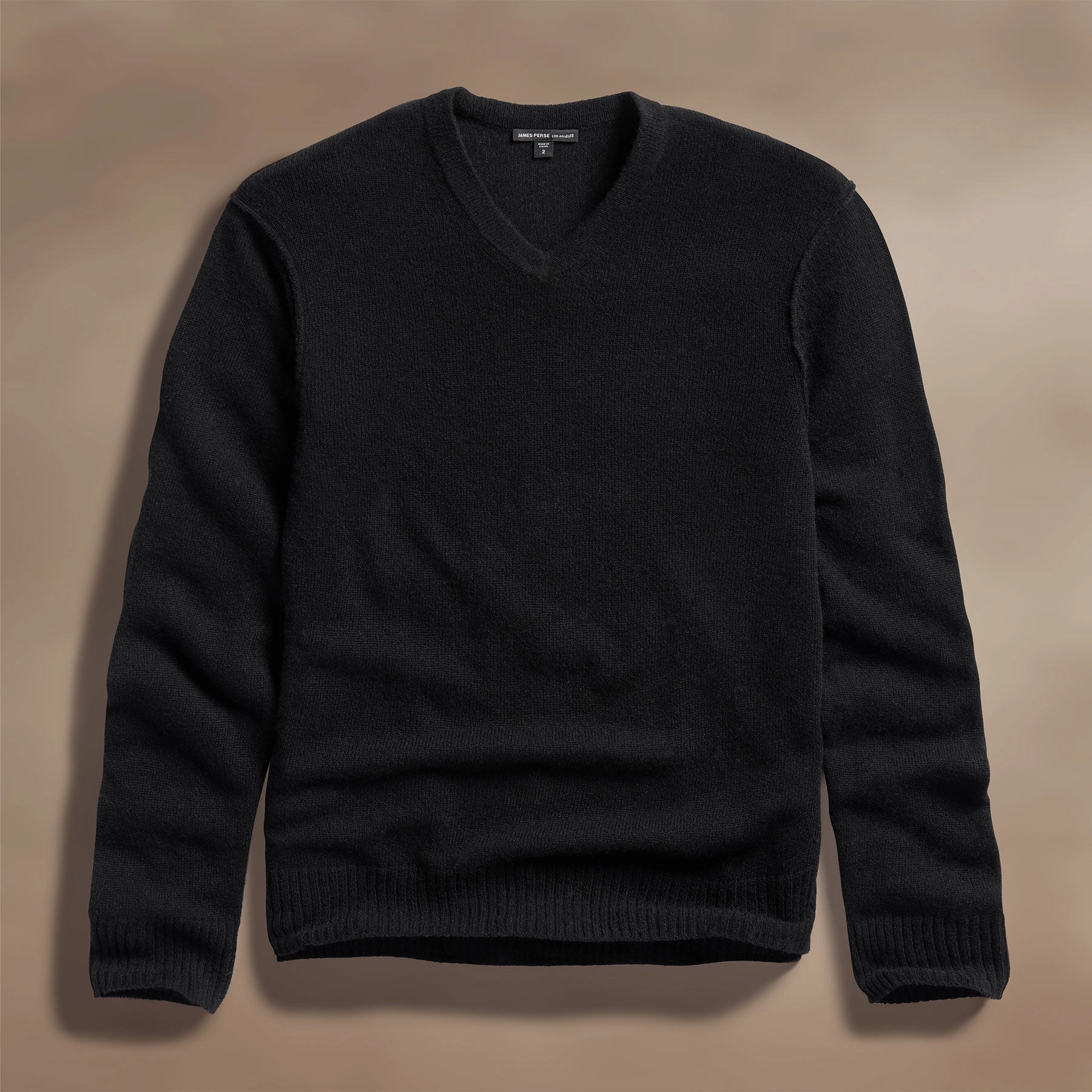 Soft Featherweight Cashmere V Neck - Black
