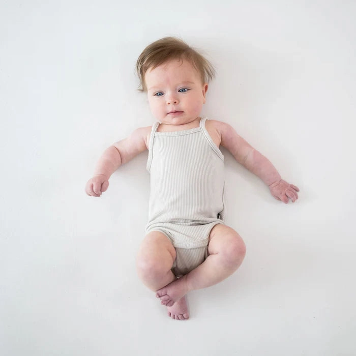 Spaghetti Strap Leotard - Ribbed Oat