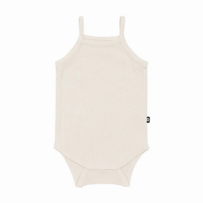 Spaghetti Strap Leotard - Ribbed Oat