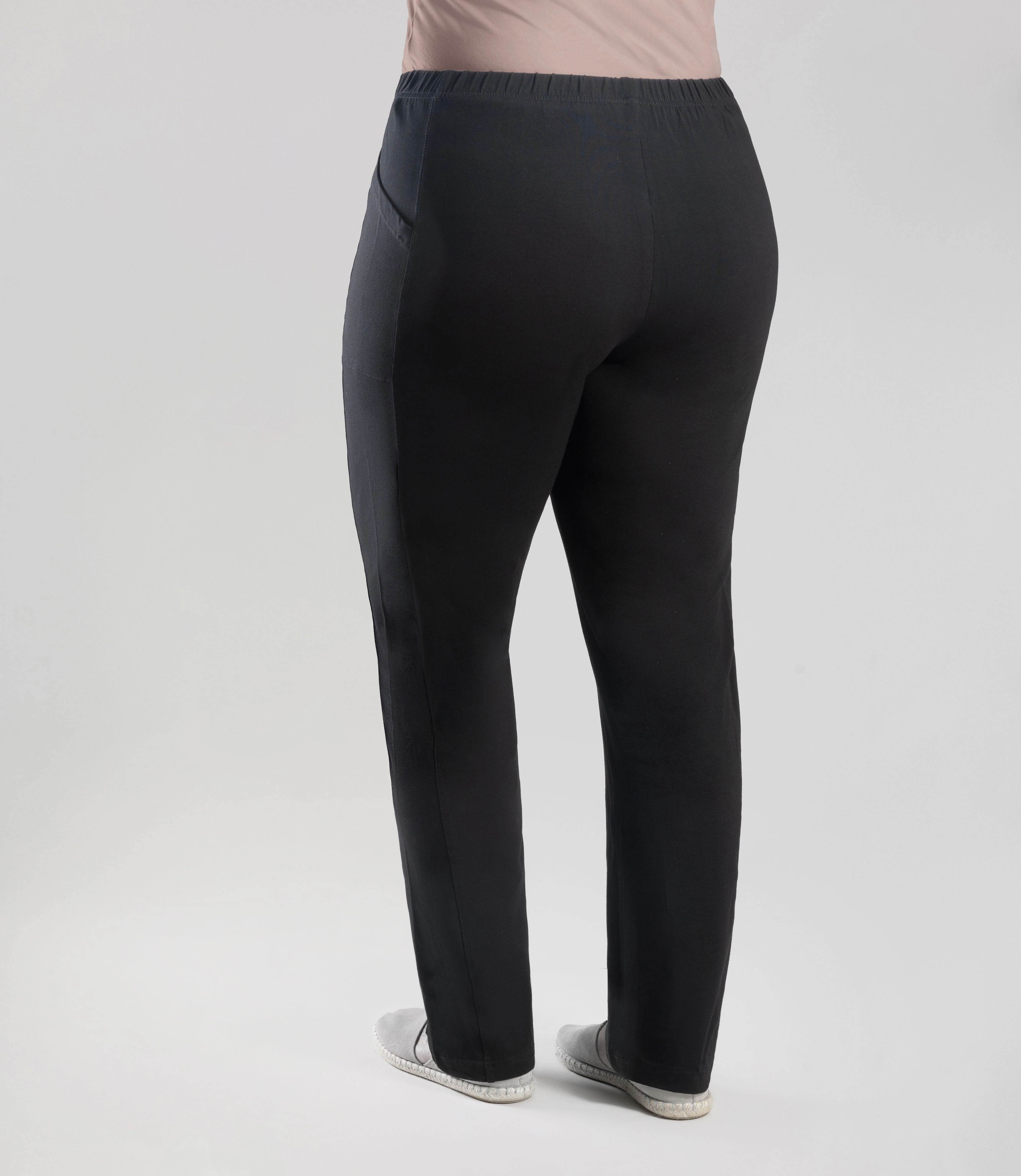 Stretch Naturals Side Pocket Loose Fit Leggings Tall Black