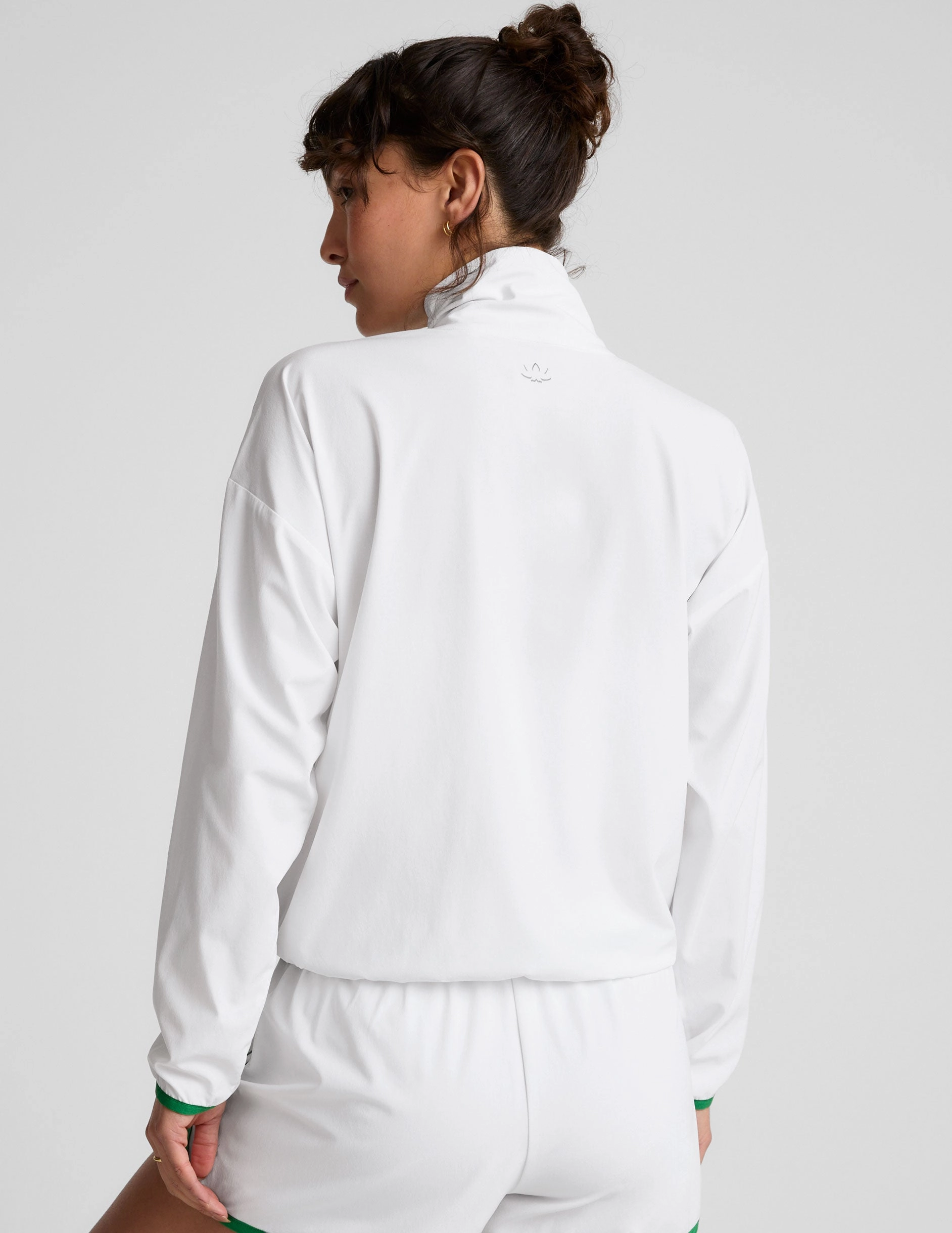 Stretch Woven Course Contrast Half Zip Pullover