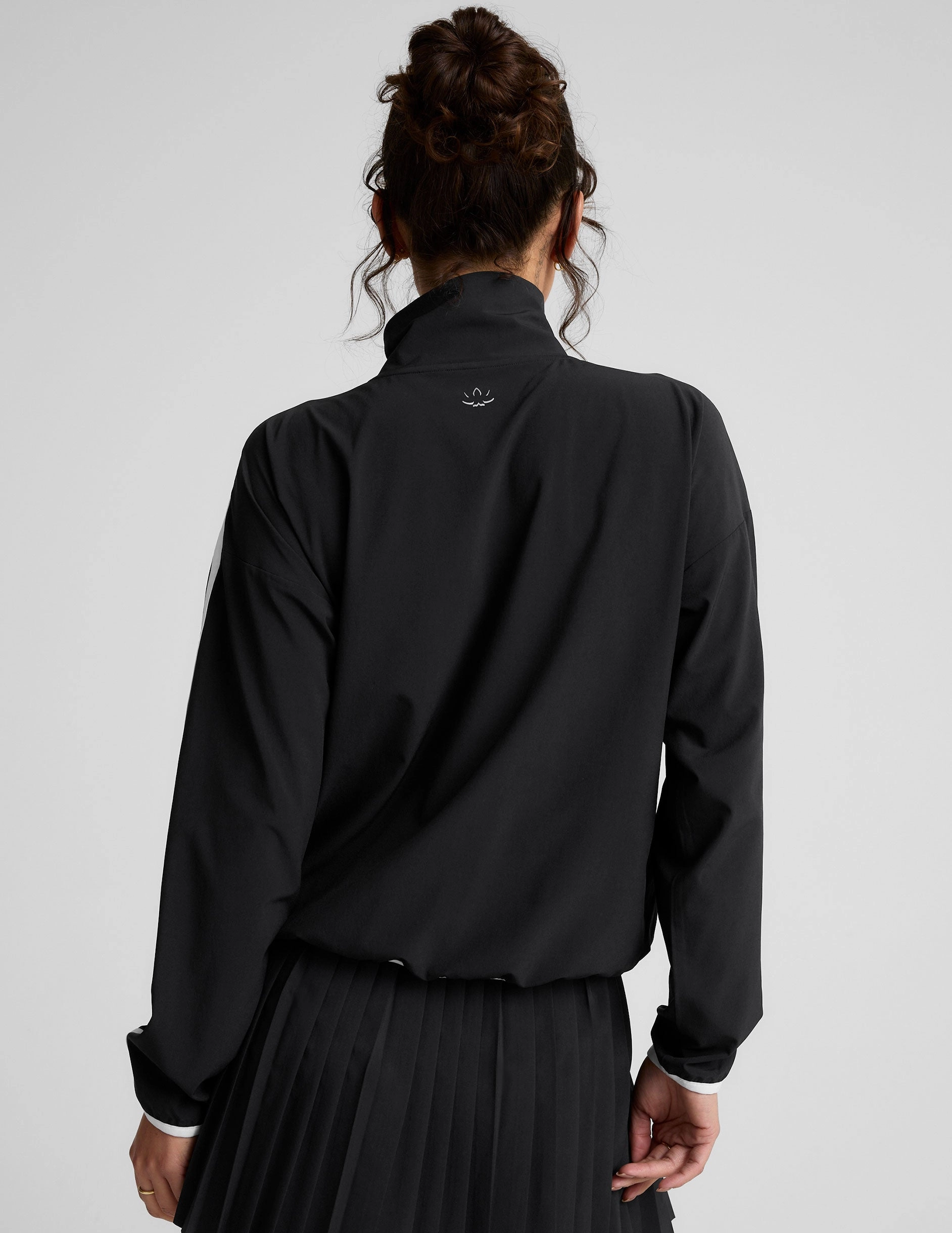 Stretch Woven Course Contrast Half Zip Pullover
