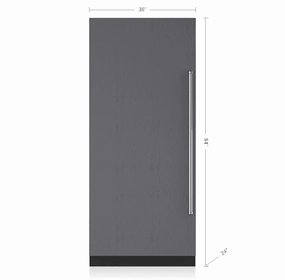 Sub-Zero IC36RIDRH 36" Designer Column Refrigerator With Internal Dispenser - Panel Ready