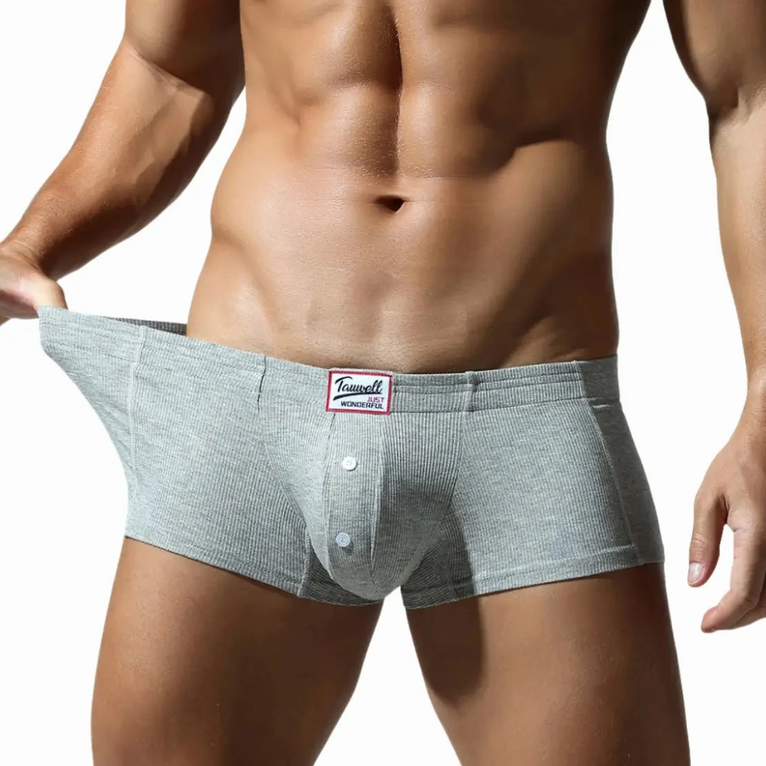 Tauwell Men's Low-Rise Trunks - Rayon-Spandex Blend Boxer Briefs 24205