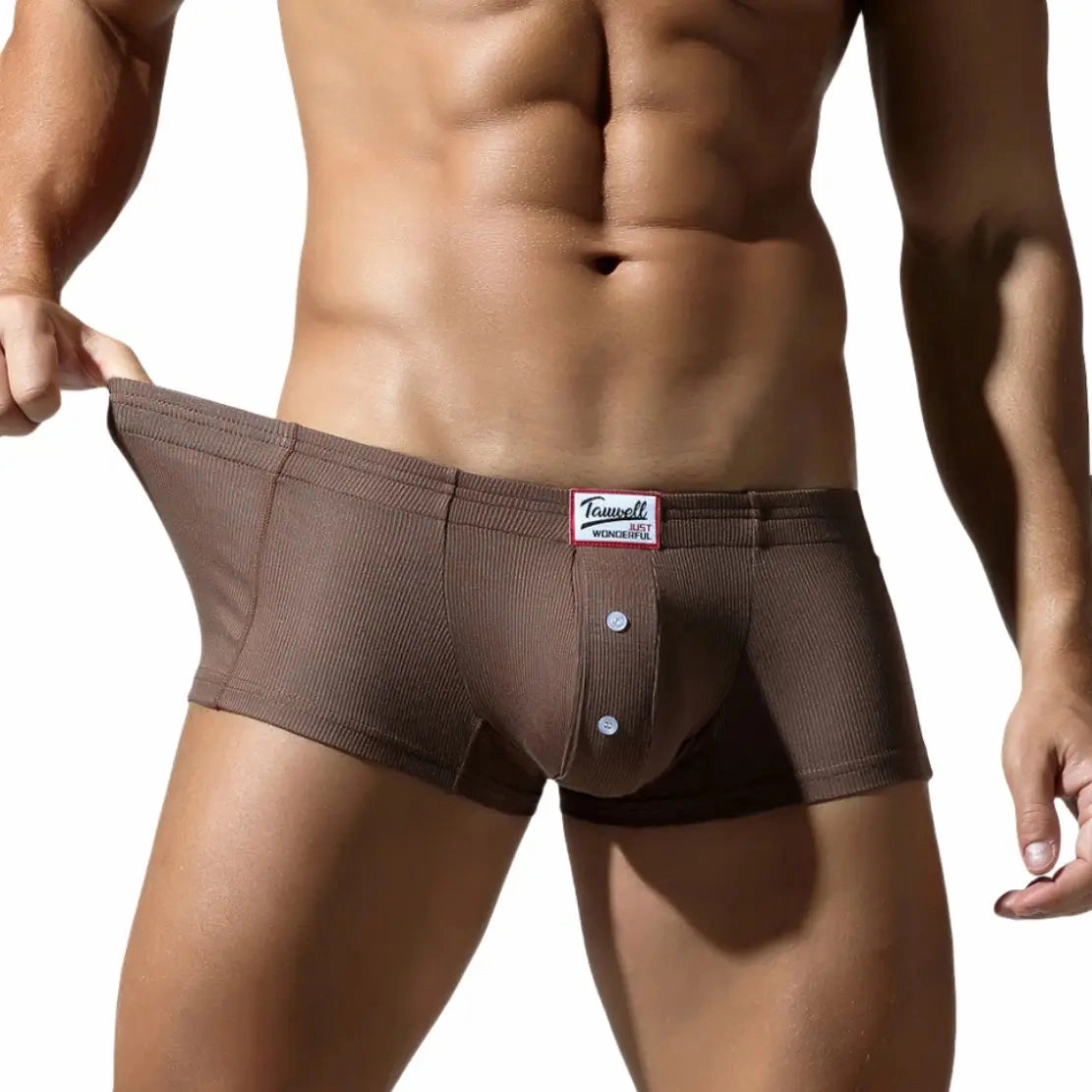 Tauwell Men's Low-Rise Trunks - Rayon-Spandex Blend Boxer Briefs 24205