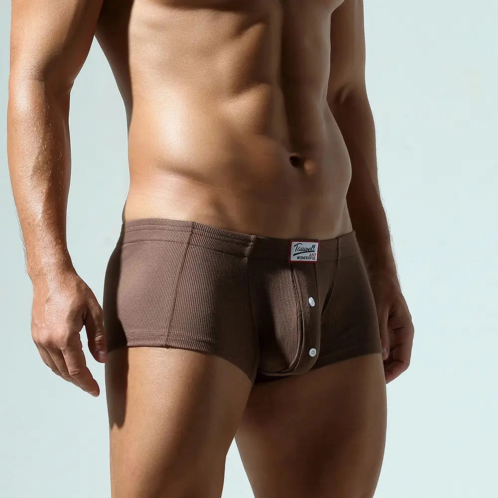 Tauwell Men's Low-Rise Trunks - Rayon-Spandex Blend Boxer Briefs 24205