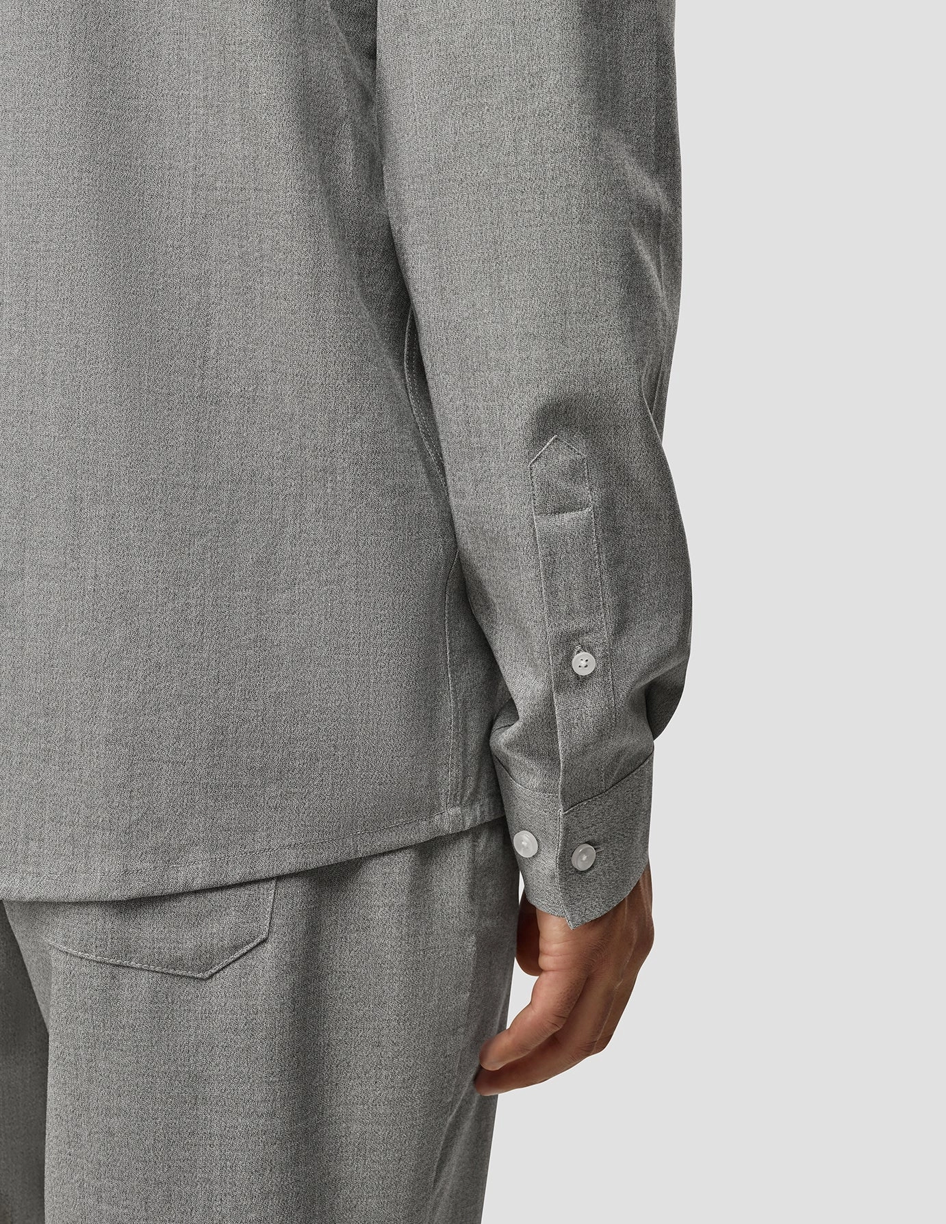 Tech Linen Casual Shirt Charcoal