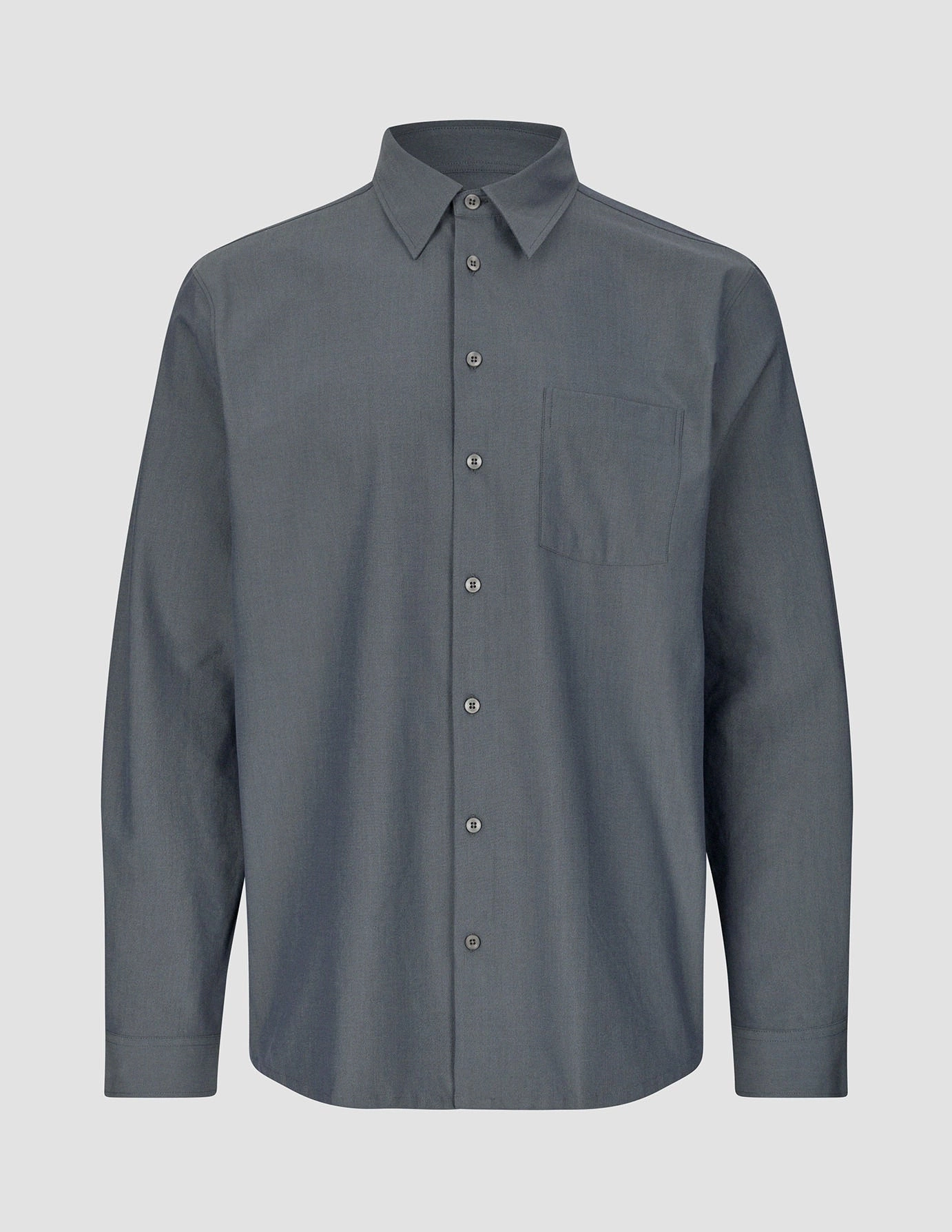 Tech Linen Casual Shirt Navy