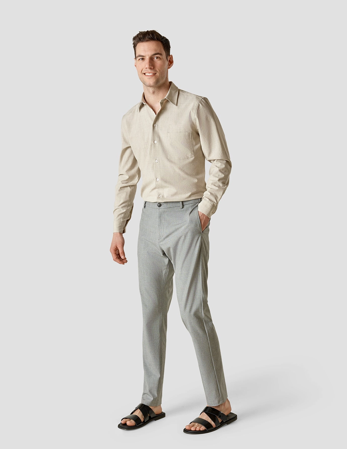 Tech Linen Casual Shirt Sandshell