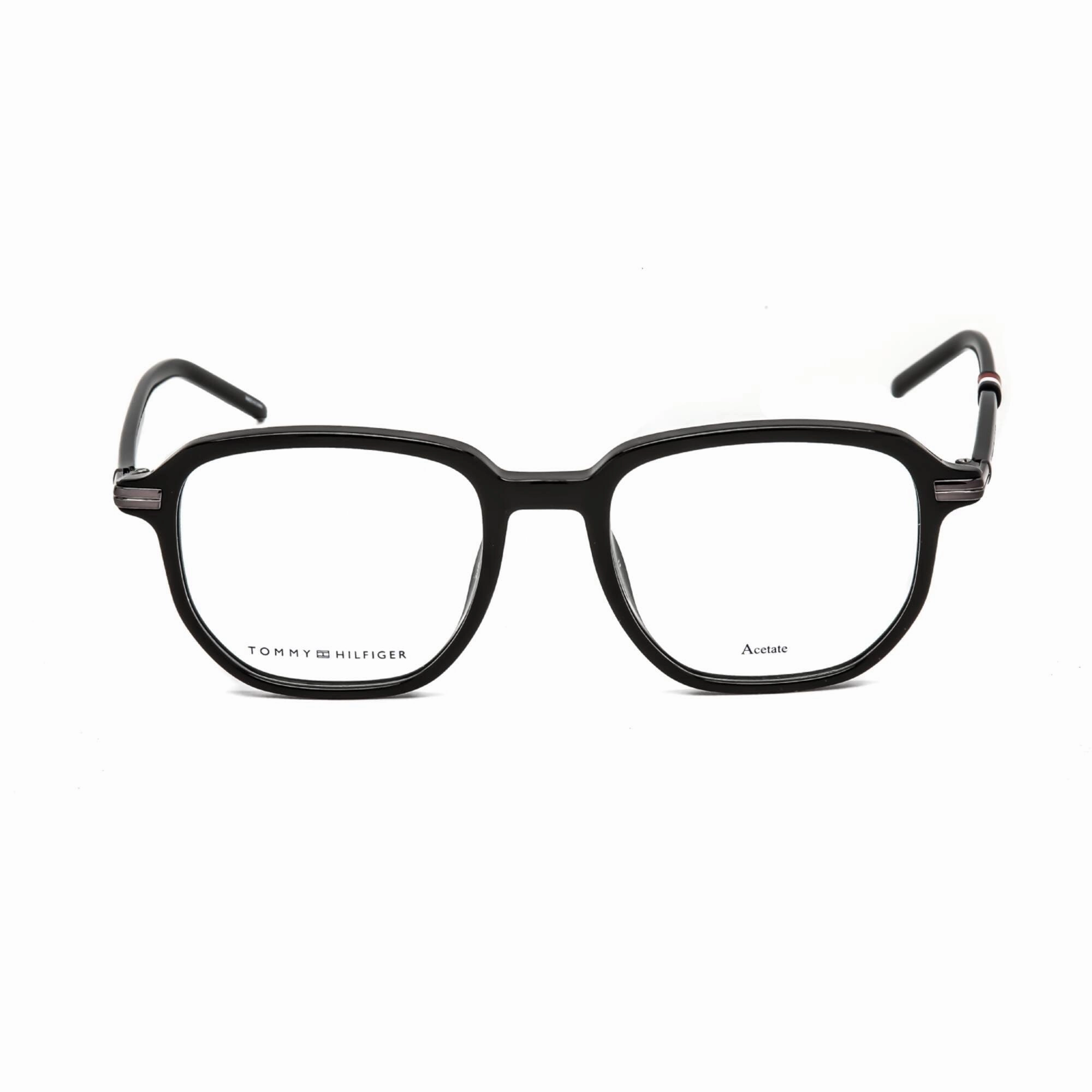 Tommy Hilfiger Men's Eyeglasses - Black Full Rim Rectangular Frame | TH 1689 0807 00