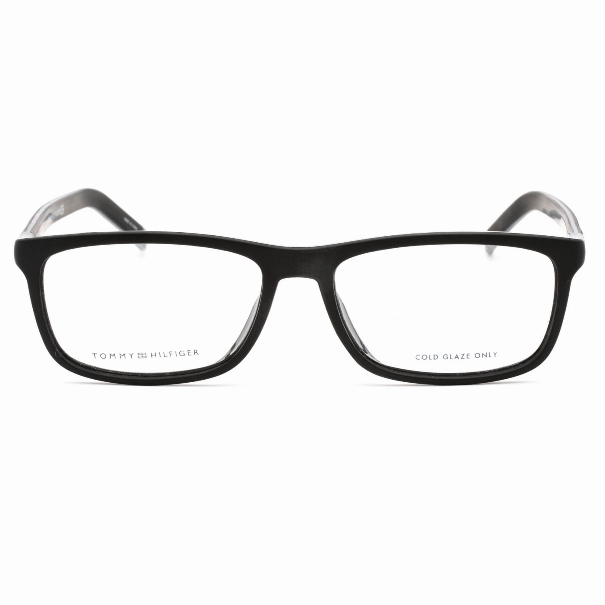 Tommy Hilfiger Men's Eyeglasses - Black Grey Plastic Full Rim Frame | TH 1741 008A 00