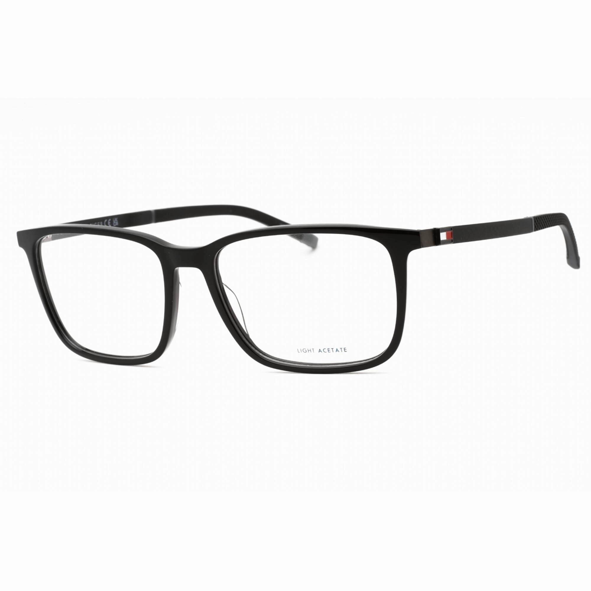 Tommy Hilfiger Men's Eyeglasses - Black Plastic Square Shape Frame | TH 1916 0807 00